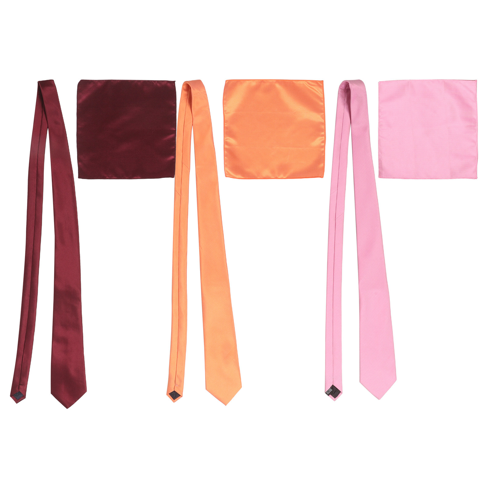Pocket Square Set - Solid Color Men Necktie Pocket Square