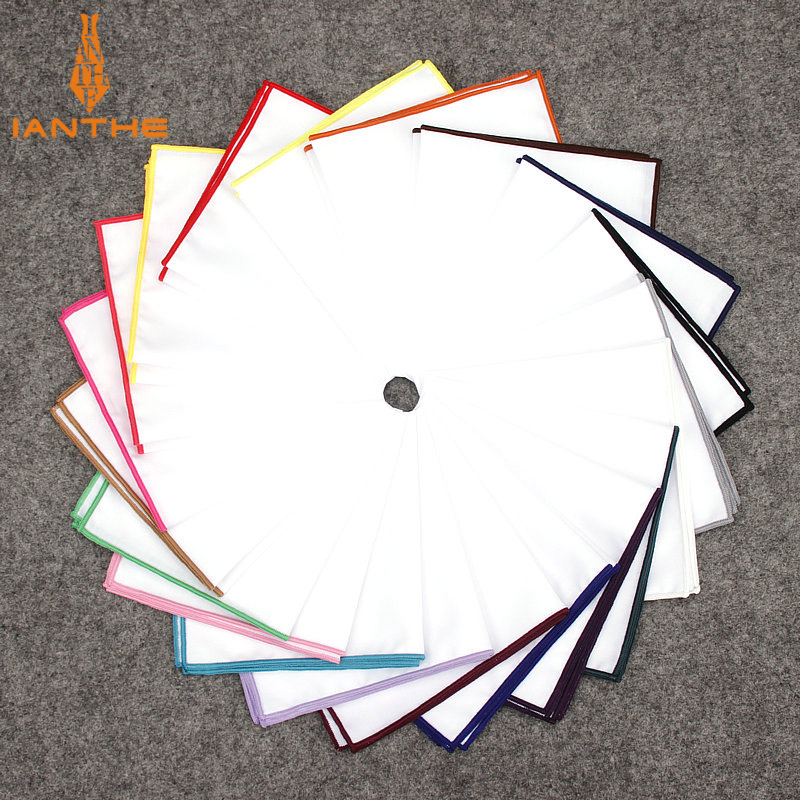 Pocket Square Set - 2018 Fashion Mens Cotton White Handkerchief