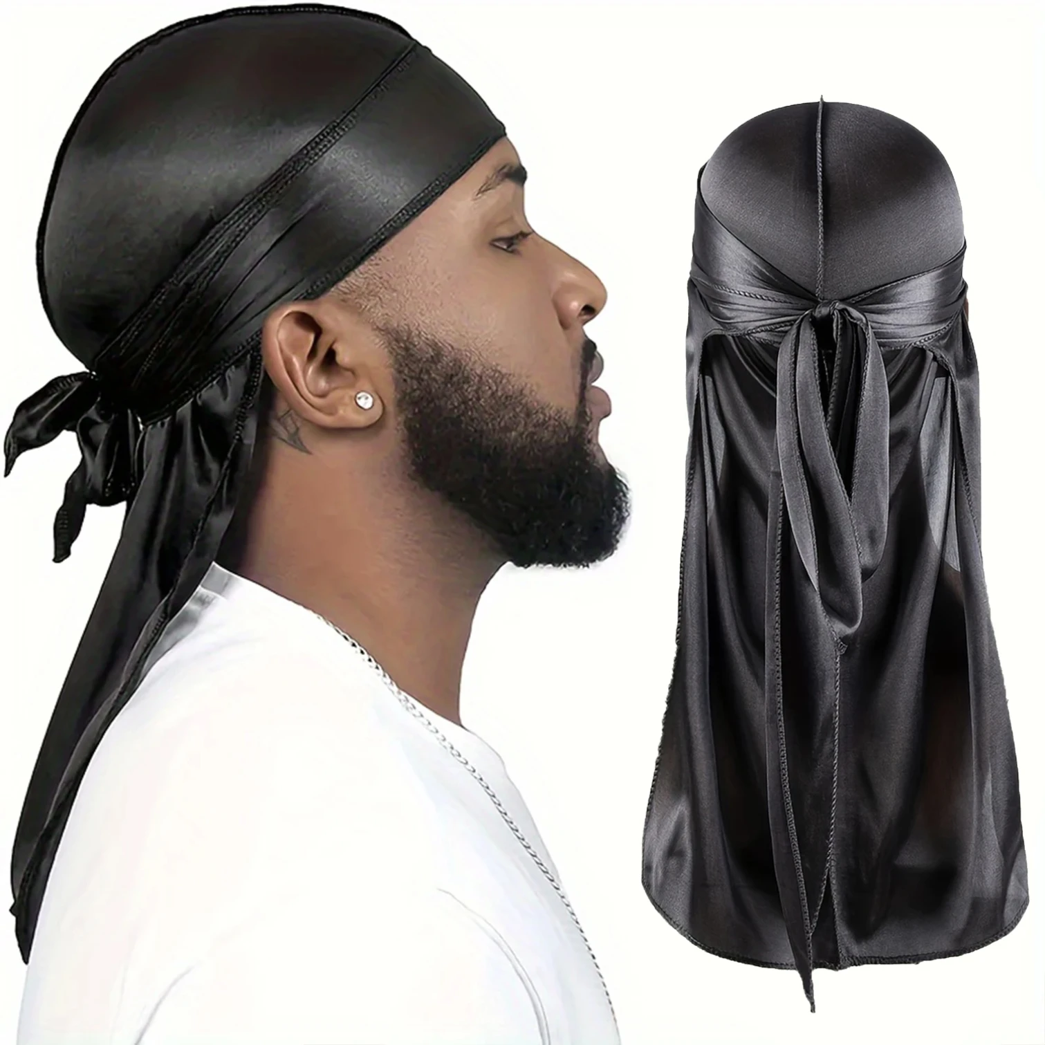 Bandana Doo Rag - Men's Silk Durag Bonnet Bandana Silky