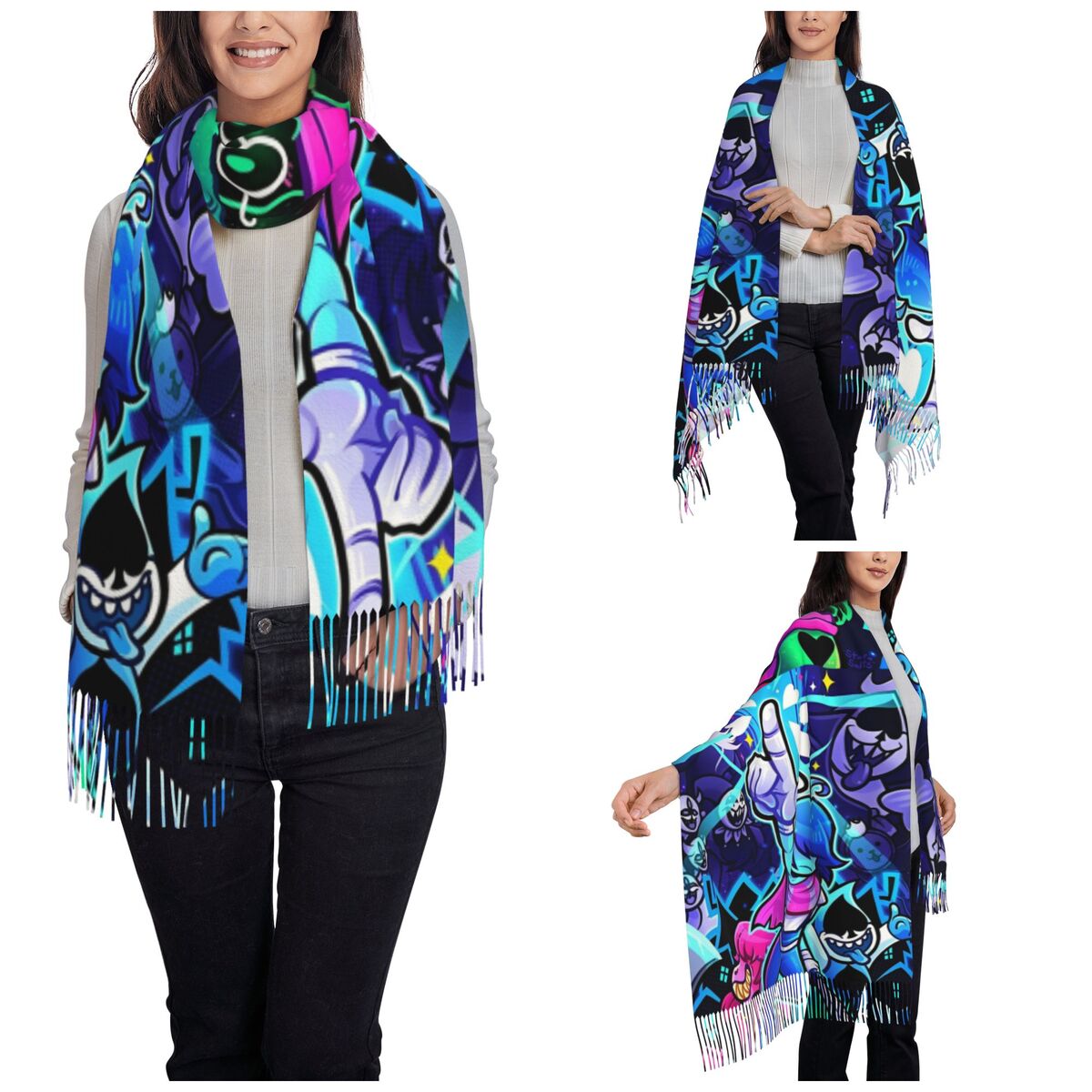 Deltarunes  Shawl Wraps Womens - огляд і ціна Pashmina Wrap Large