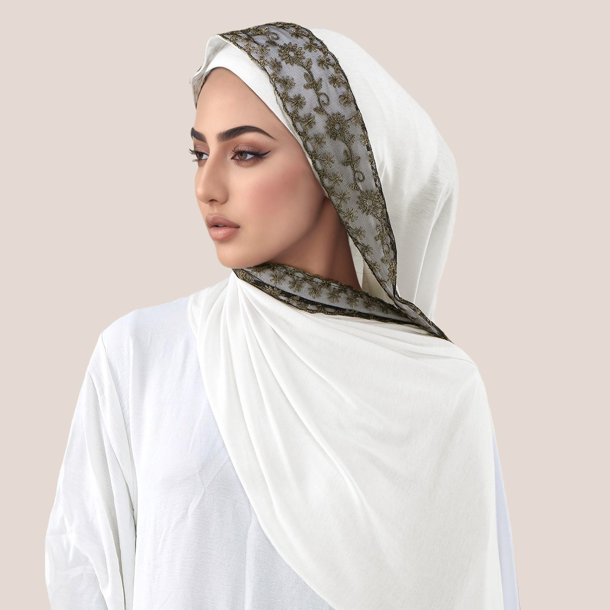 Lace Embroidery Cotton Jersey  - огляд і ціна Head Wrap Turban