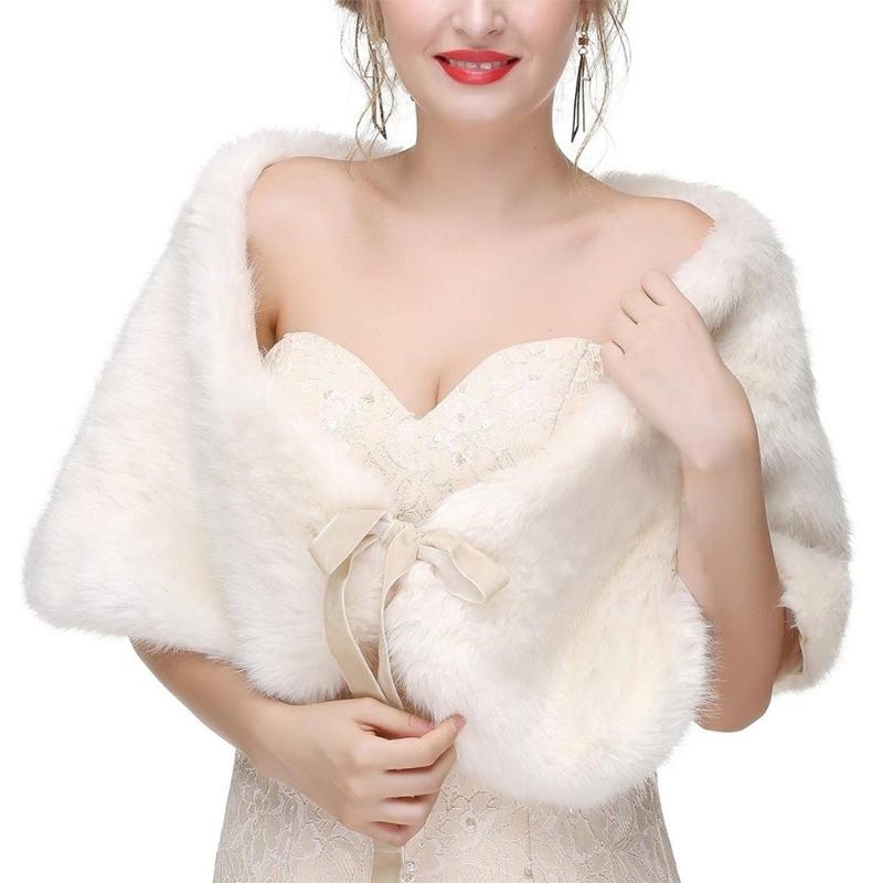 652F Sophisticated Faux Furs S - огляд і ціна Stole Wedding Shawl