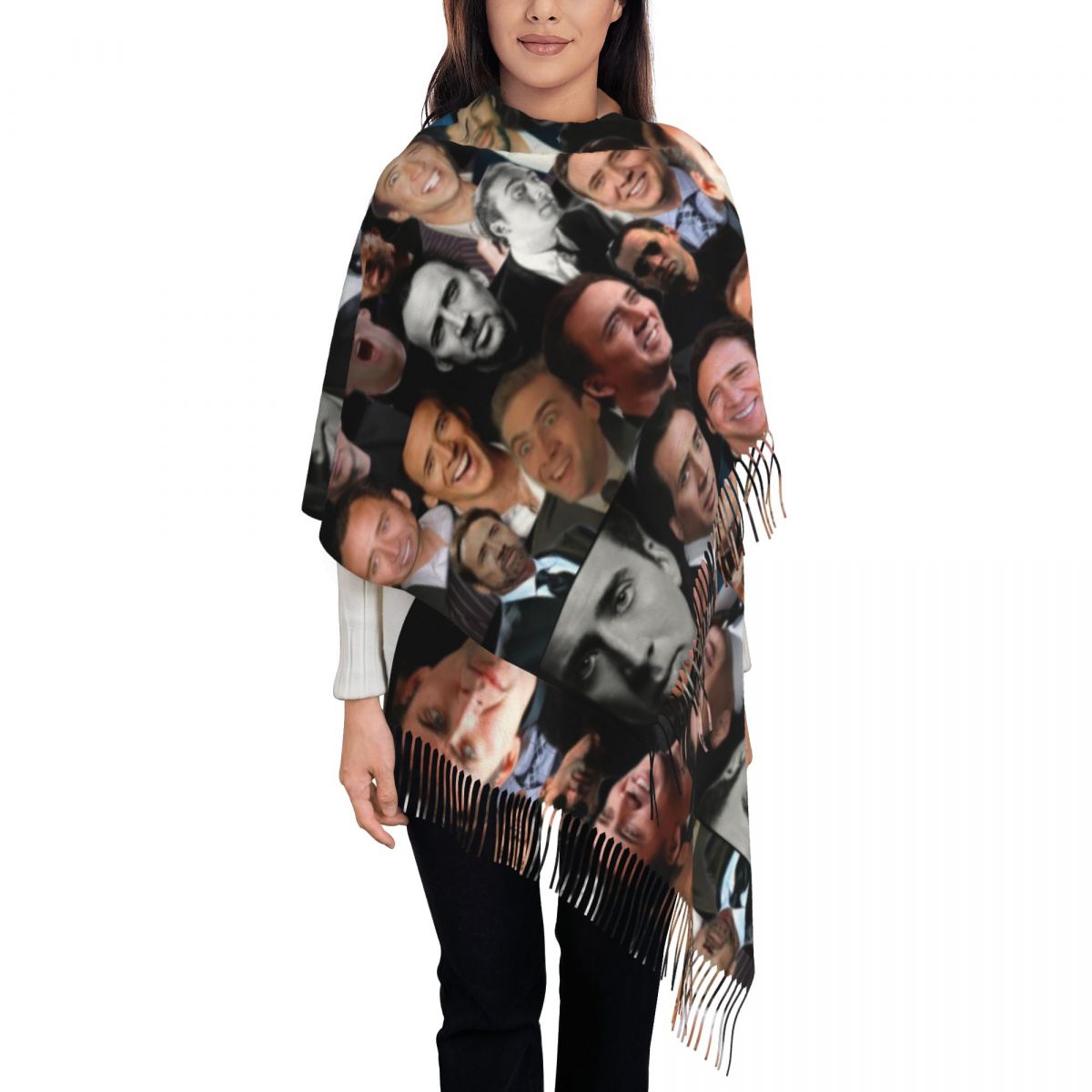 Nicolas Cage Colllage Shawl Wr - огляд і ціна Pashmina Wrap Large