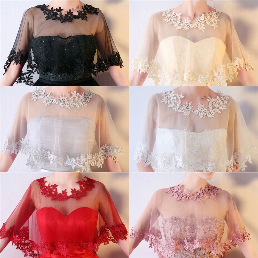 Fashion Lace Short Sleeve Shru - огляд і ціна Stole Wedding Shawl