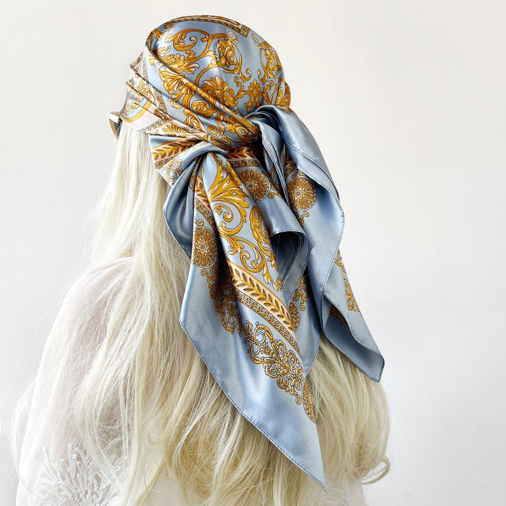 Silk Shawl Satin Square Scarf  - огляд і ціна Face Scarf Mask