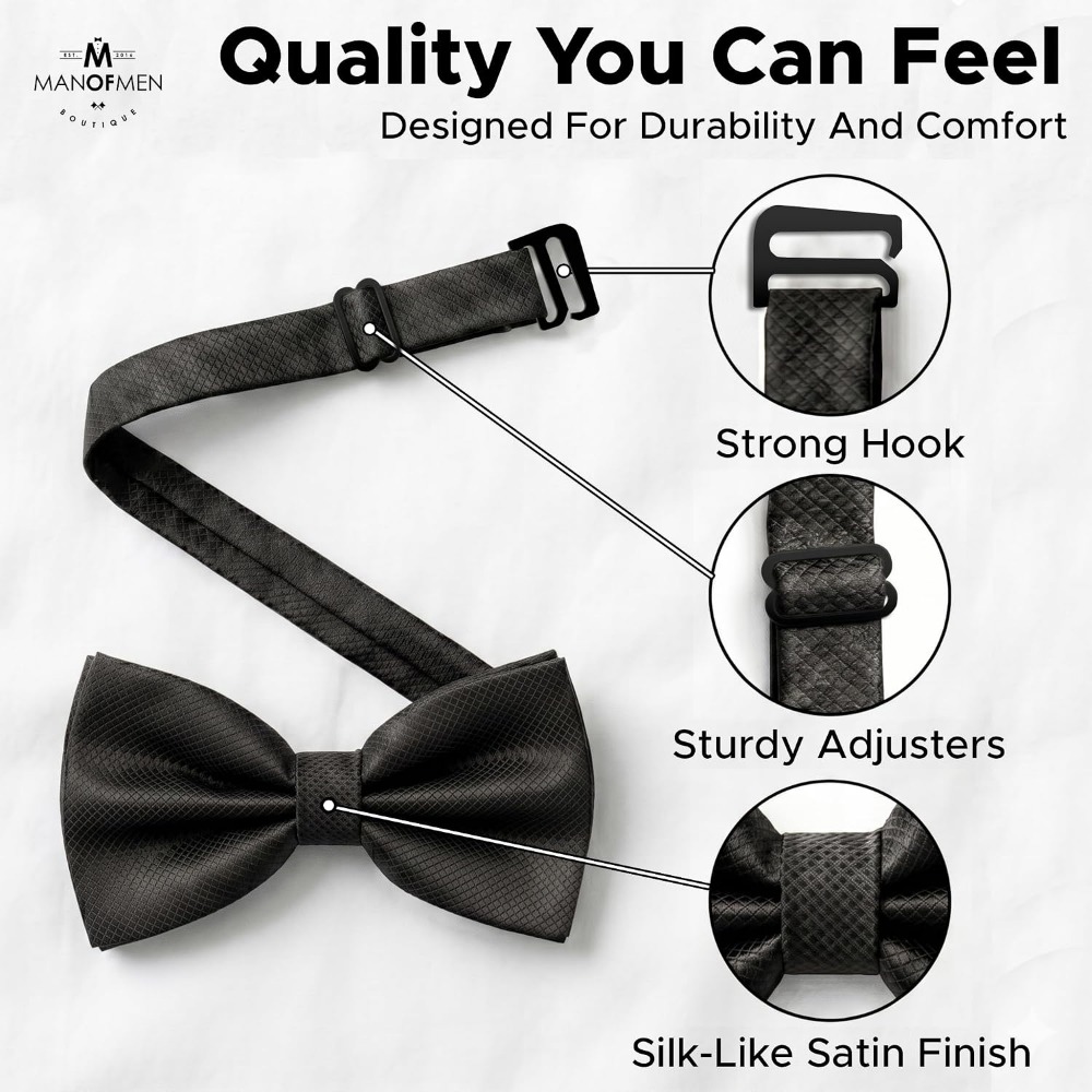 Polyester Solid Pretied Bow Ti - огляд і ціна Bow Tie Pre Tied