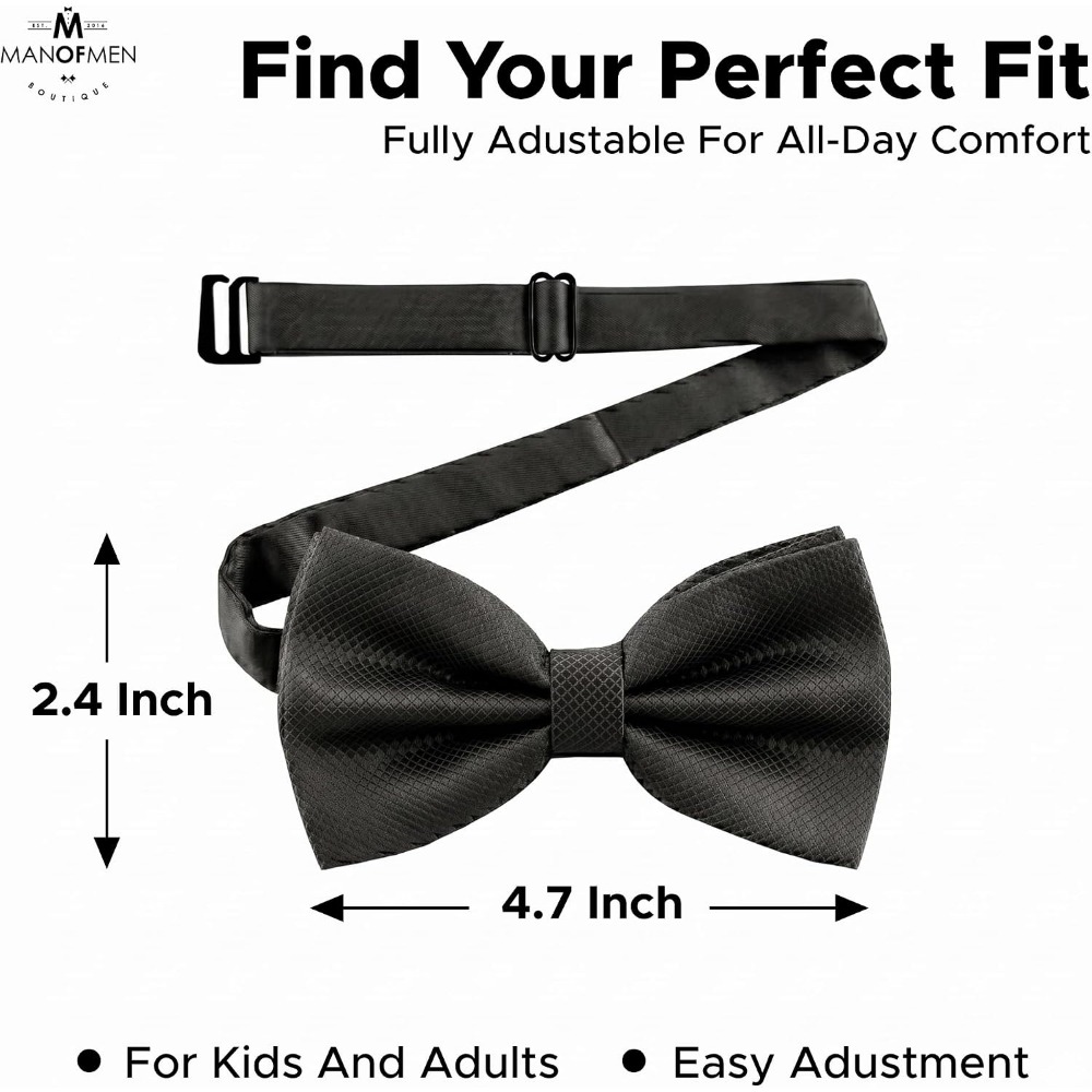 Polyester Solid Pretied Bow Ti - огляд і ціна Bow Tie Pre Tied