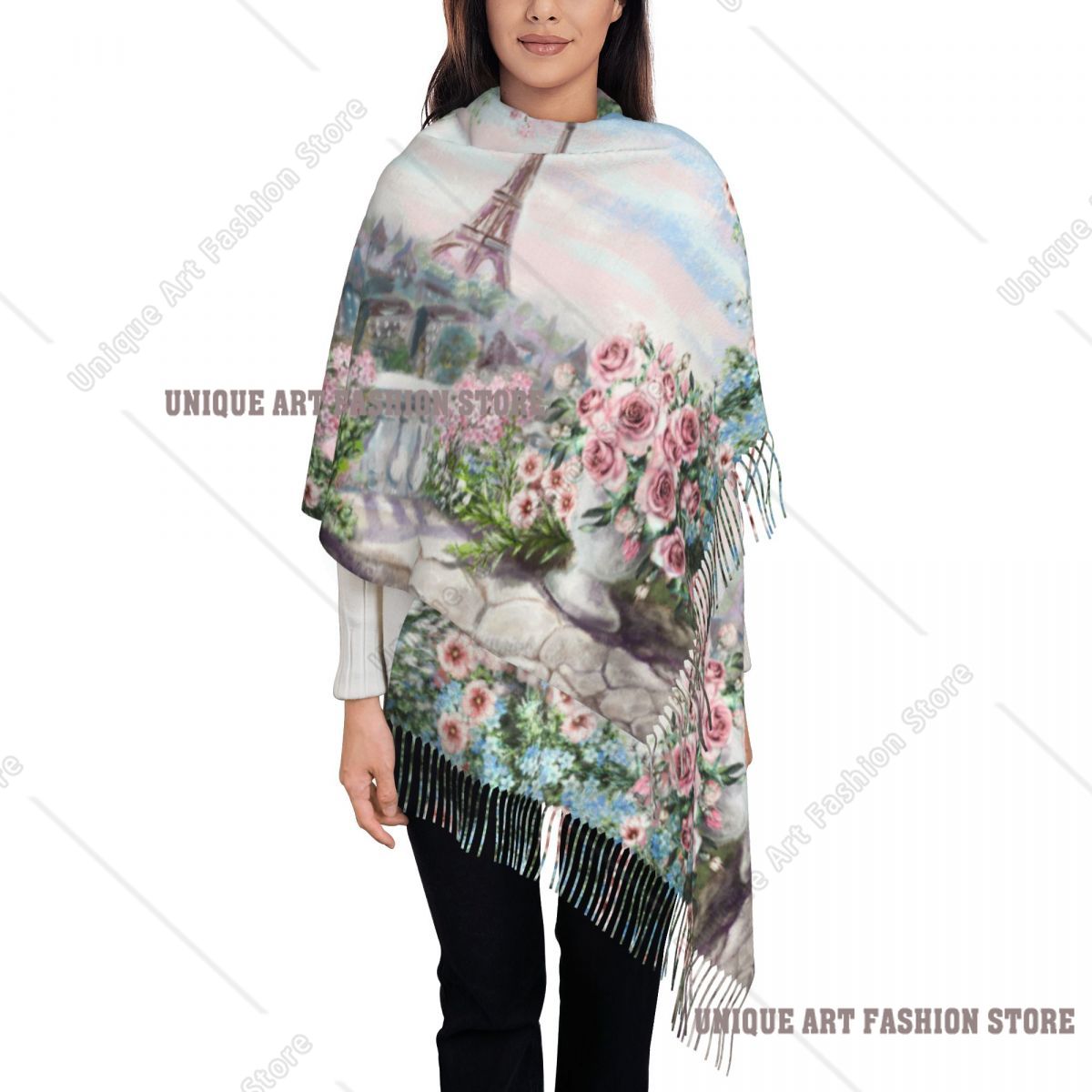 Oil Painting France Paris Eiff - огляд і ціна Pashmina Wrap Large