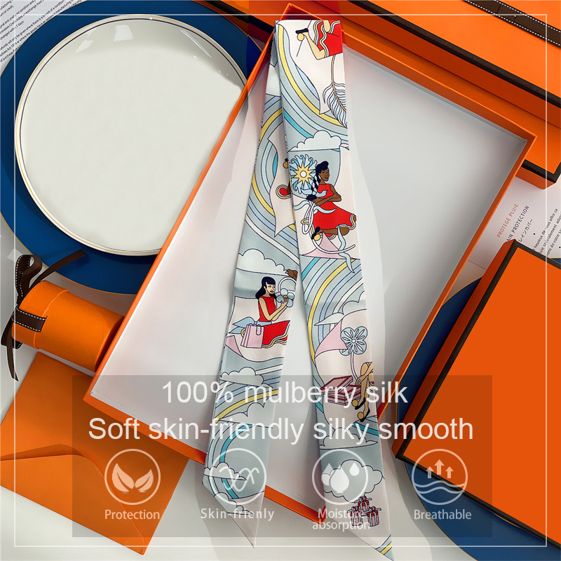 Women 100% Mulberry Silk Scarf - огляд і ціна Ascot Neck Scarf