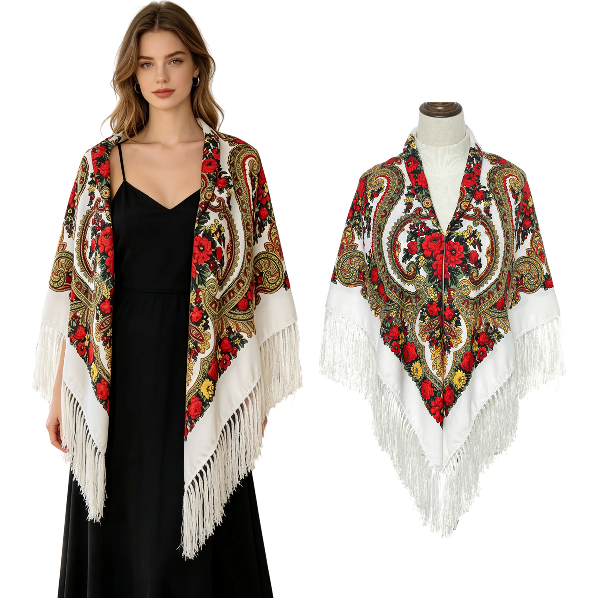 130cm New Russian Square Scarf - огляд і ціна Woven Scarf Blanket