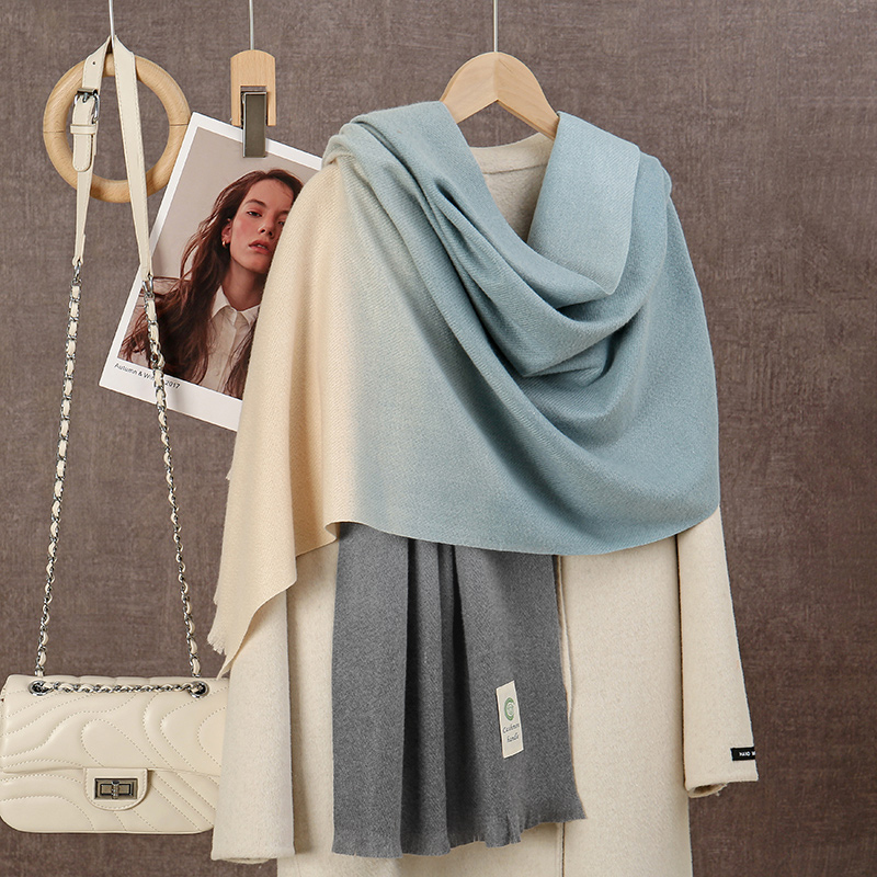 New 2024 Gradient Cashmere Sca - огляд і ціна Woven Scarf Blanket
