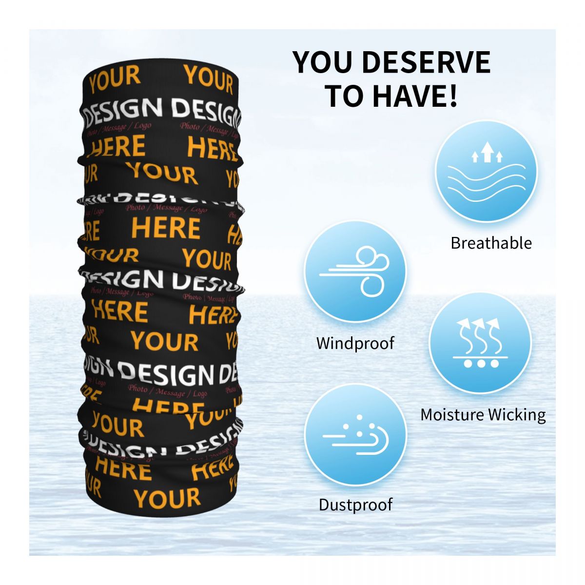 Custom Your Design Here Bandan - огляд і ціна Neck Warmer Tube