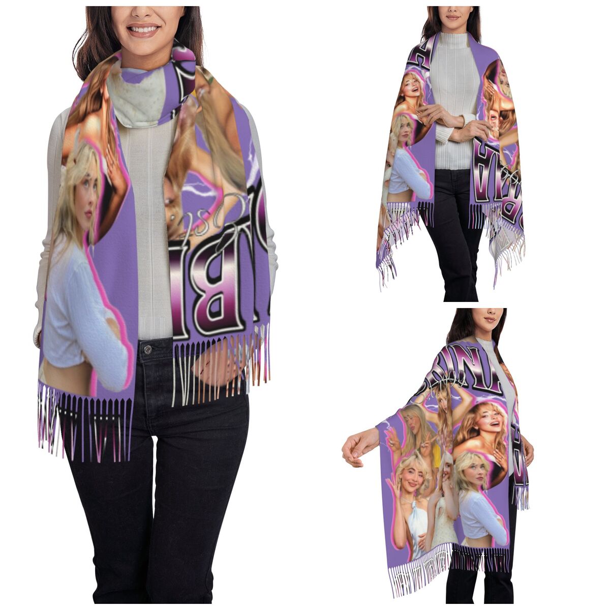 Sabrina Carpenter 90s Shawl Wr - огляд і ціна Pashmina Wrap Large