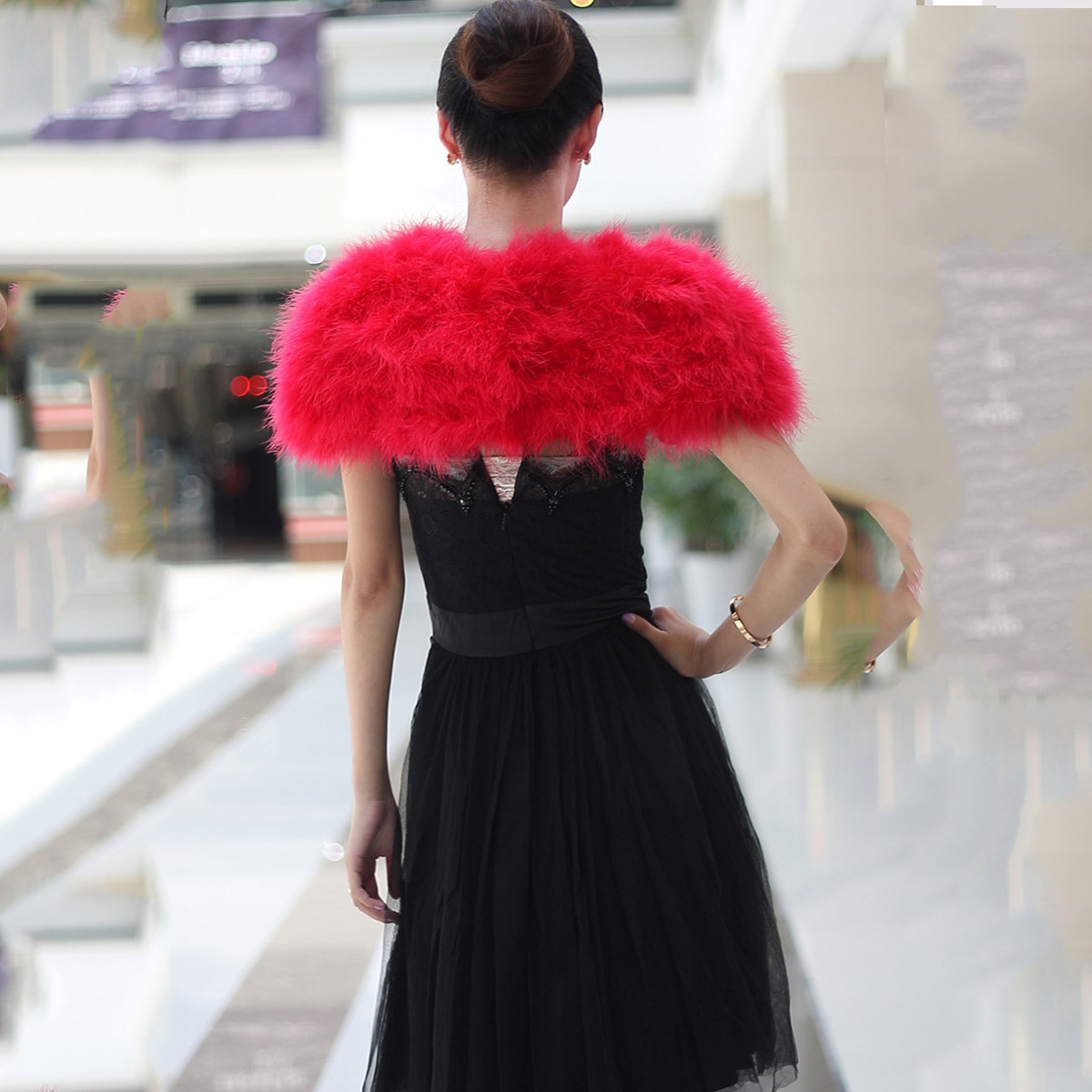 Women Ostrich Feather Boa Shaw - огляд і ціна Stole Wedding Shawl