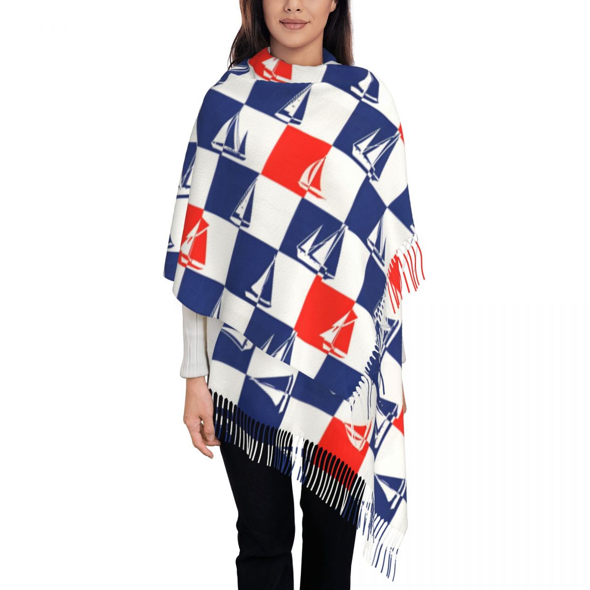 Sailing Ship Ocean Scarf Fall  - огляд і ціна Pashmina Wrap Large