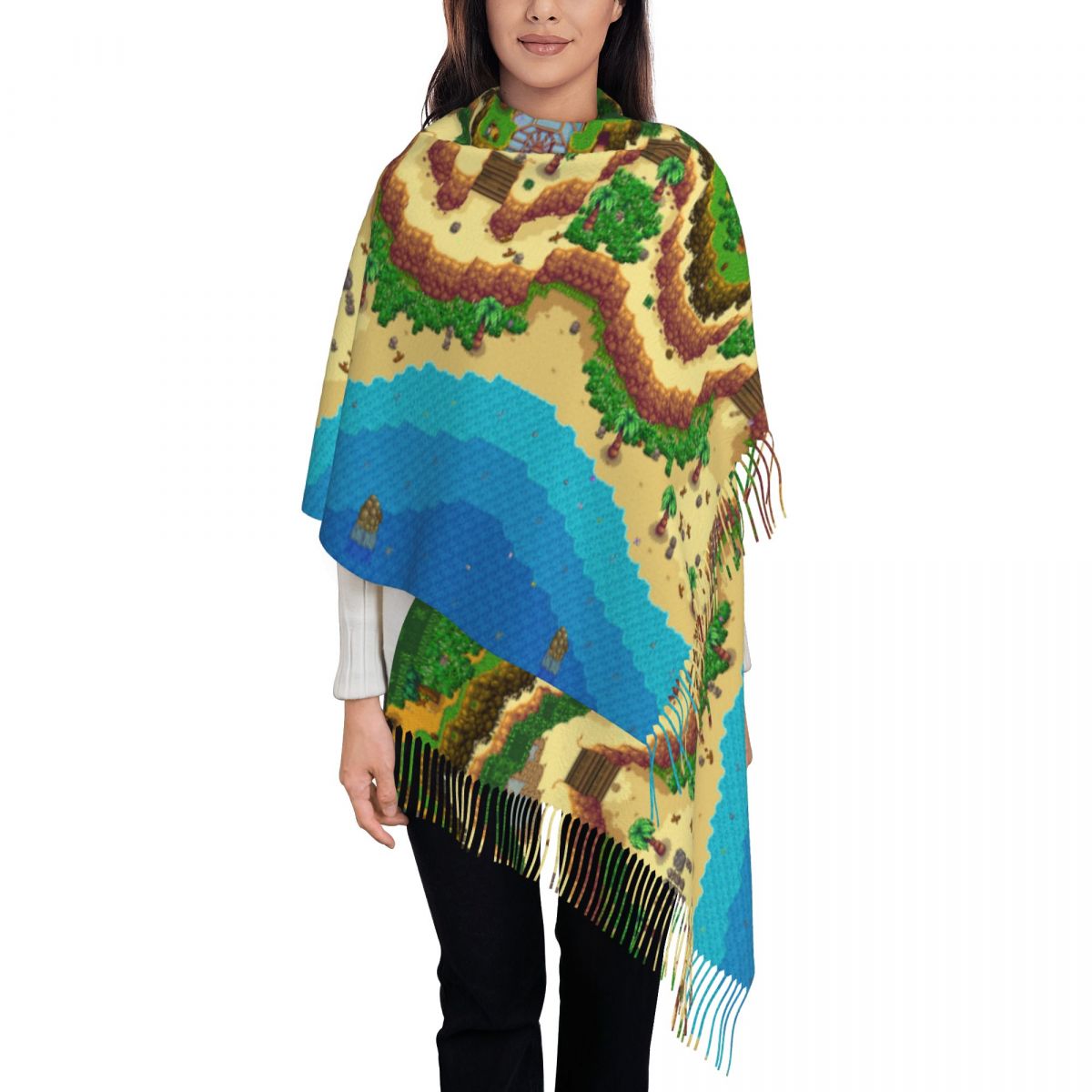 Stardew Valley Map Scarf for W - огляд і ціна Pashmina Wrap Large