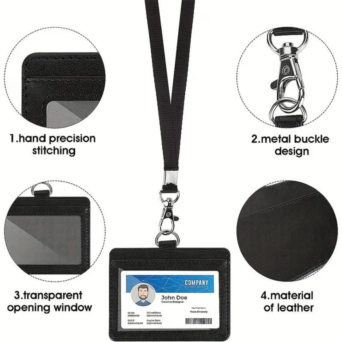 1 pc Horizontal ID badge holde - огляд і ціна Lanyard Badge Holder