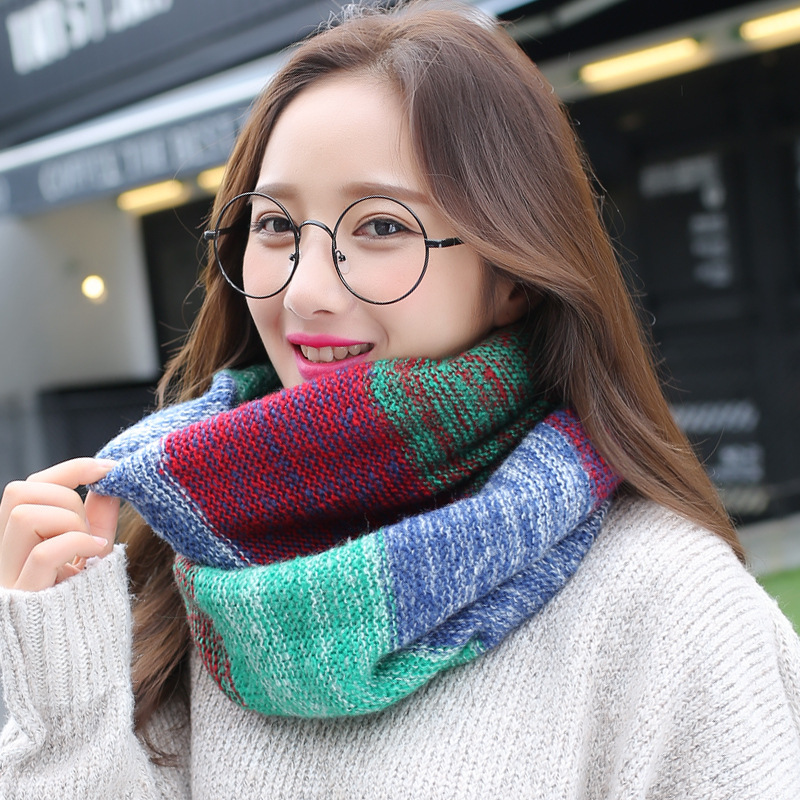 Rainbow Knitted Infinity Scarv - огляд і ціна Infinity Scarf Knit