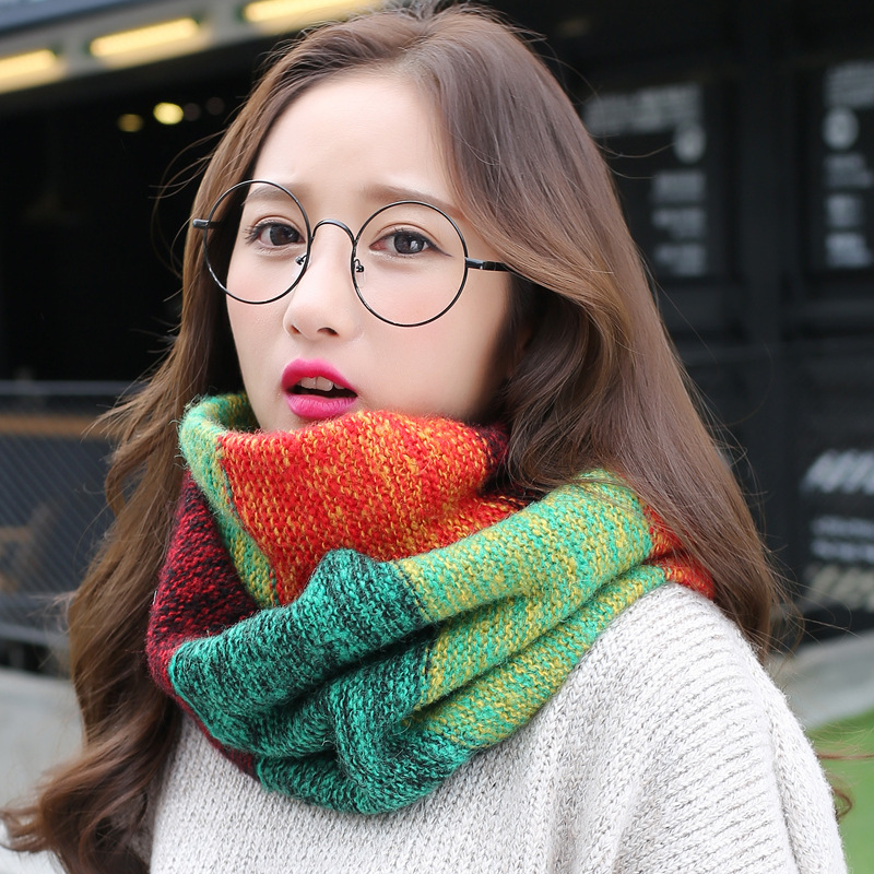 Rainbow Knitted Infinity Scarv - огляд і ціна Infinity Scarf Knit