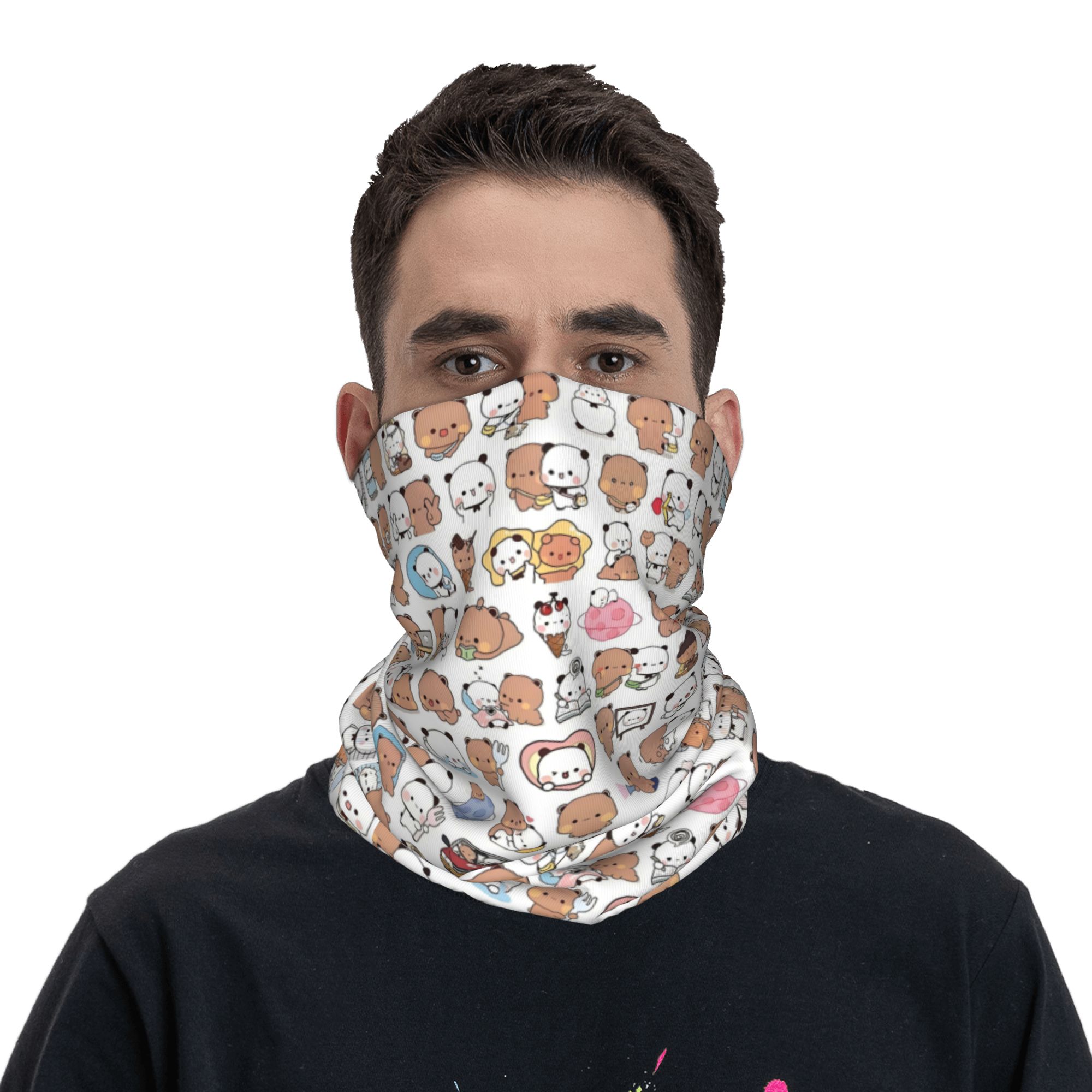 Custom Bear Cartoon Peach And  - огляд і ціна Neck Warmer Tube