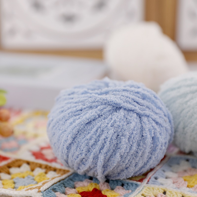50g Short Plush Yarn 70m, DIY  - огляд і ціна Woven Scarf Blanket