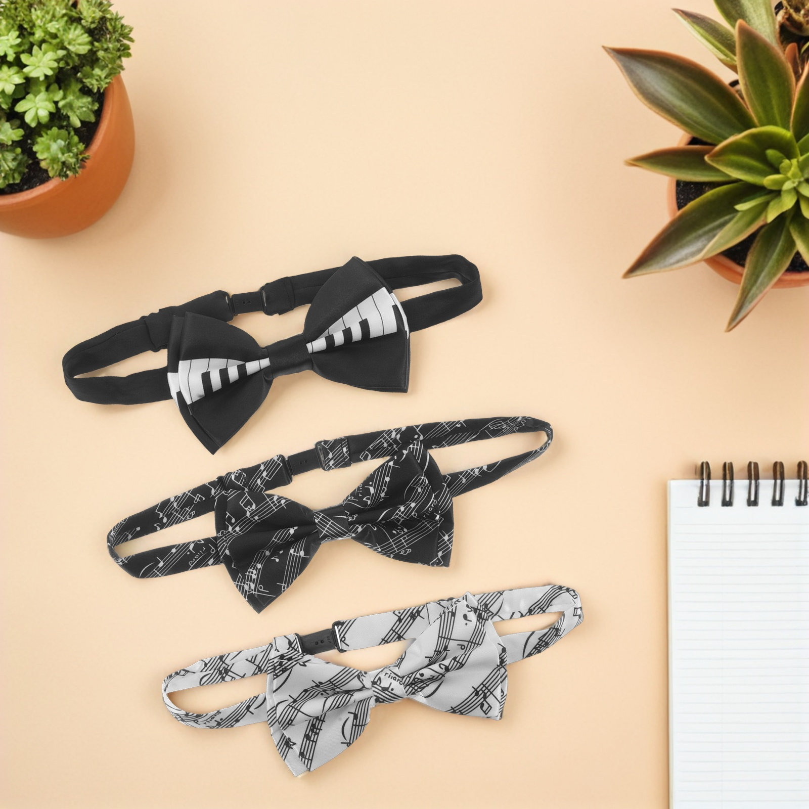 3Pcs Music Note Bow Tie Set Pr - огляд і ціна Bow Tie Pre Tied