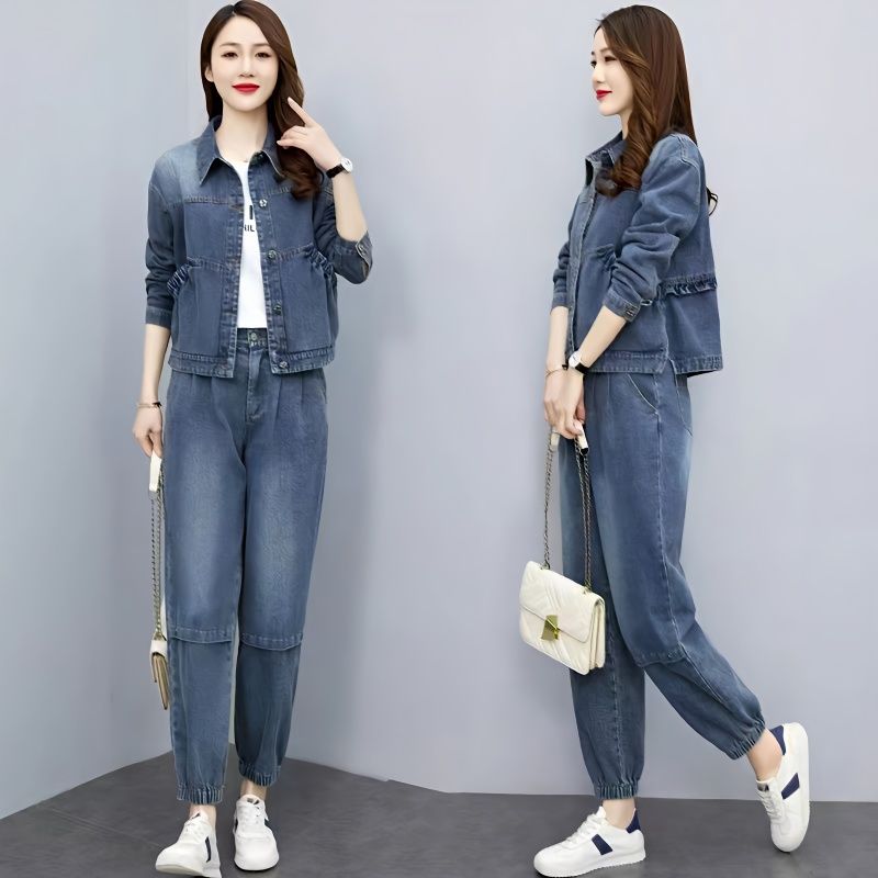Women Denim Suits 2024 New Spr - огляд і ціна Pocket Square Set