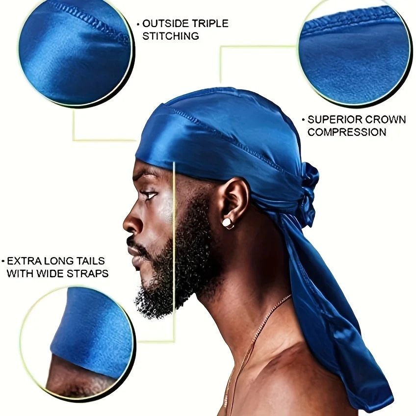 Men's Silk Durag Bonnet Bandan - огляд і ціна Bandana Doo Rag