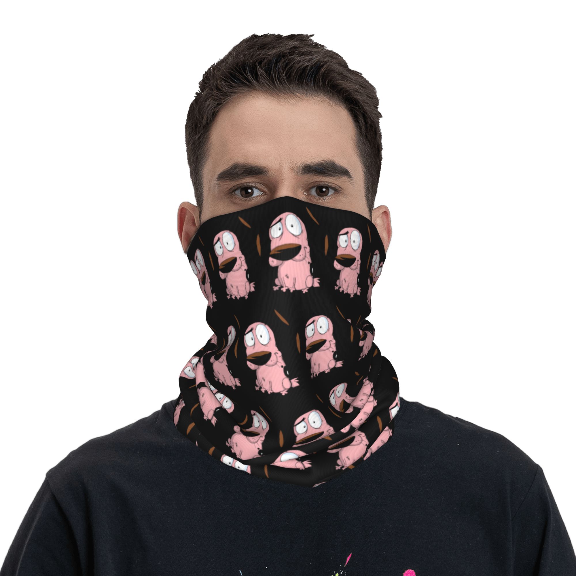 Custom Cartoon Courage Dog Win - огляд і ціна Neck Warmer Tube