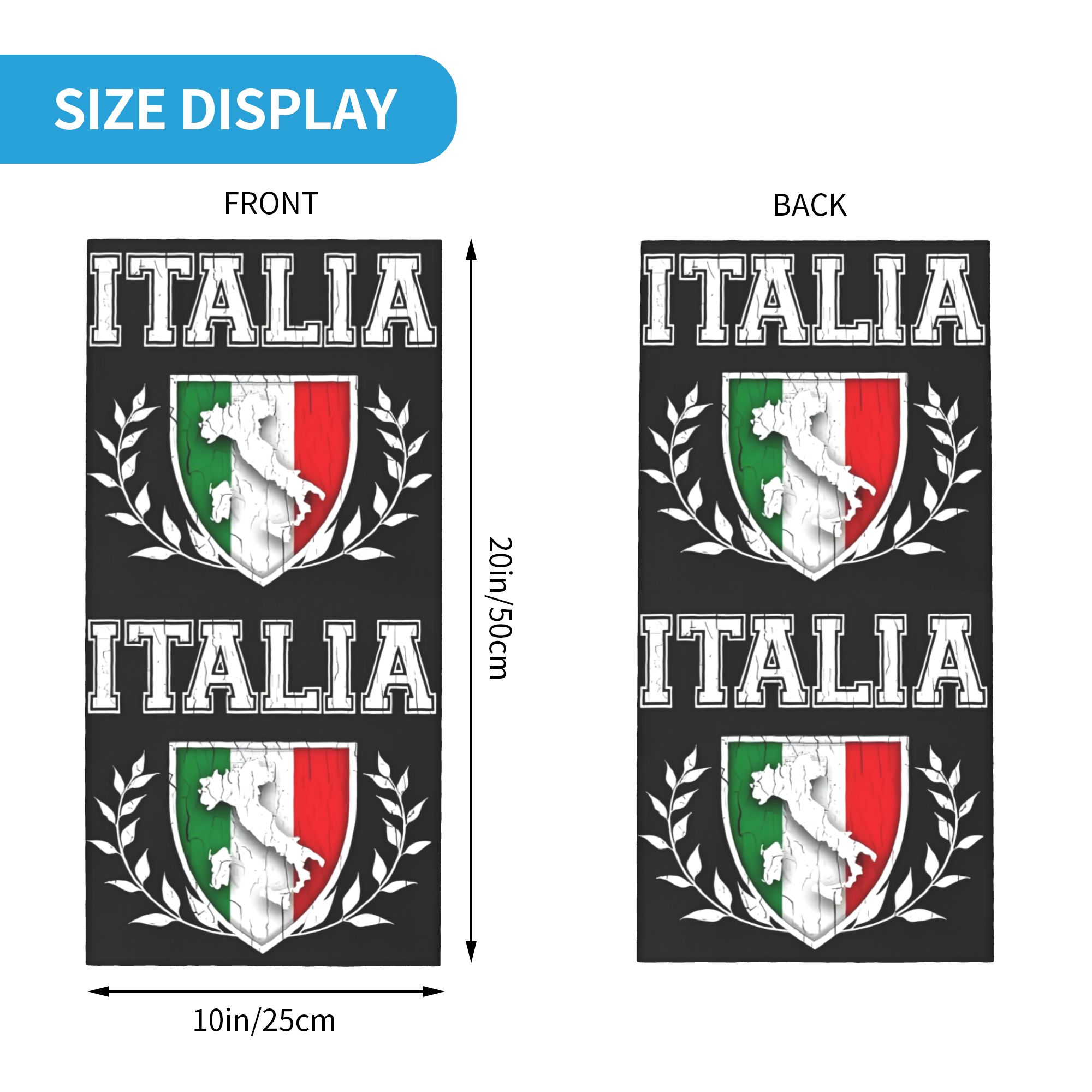 Custom Italy Flag Bandana Neck - огляд і ціна Neck Warmer Tube