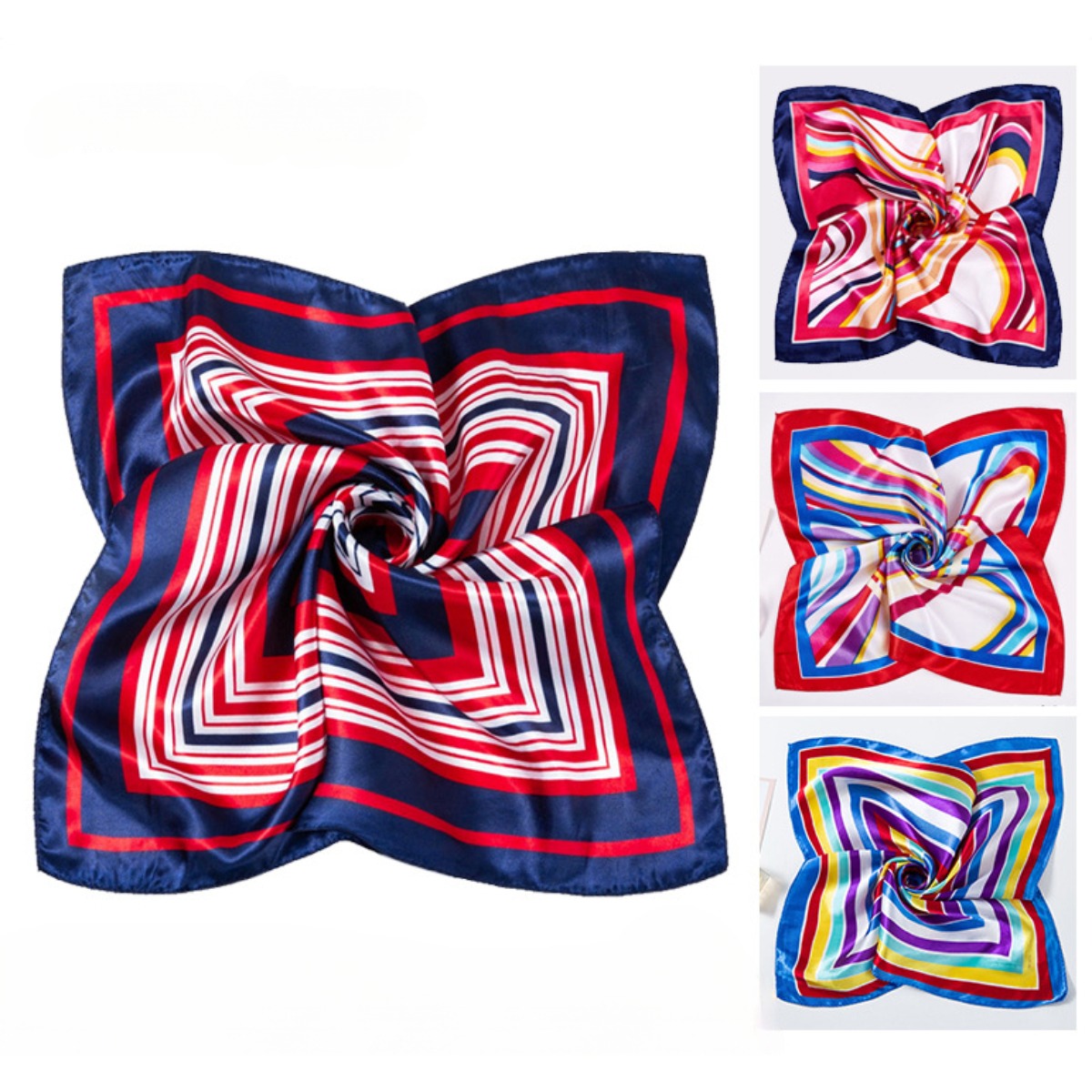 50*50cm Square Silk Scarves Sc - огляд і ціна Ascot Neck Scarf