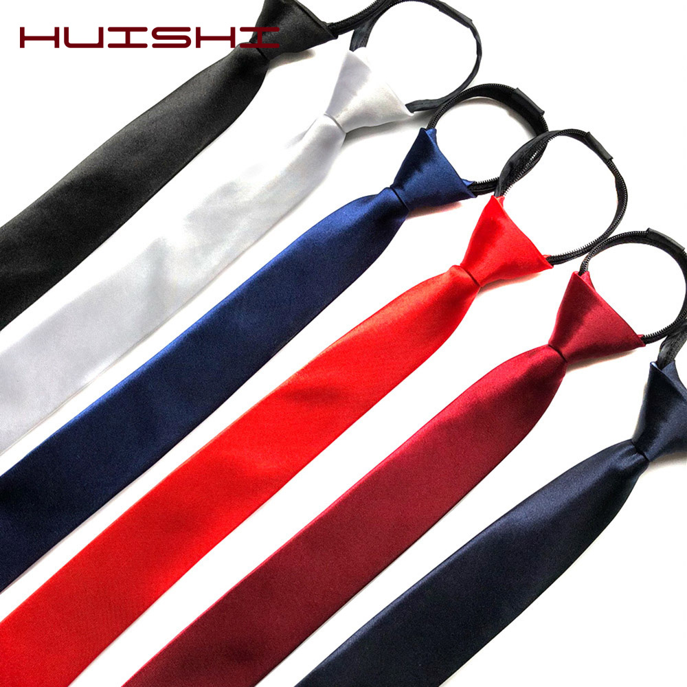 HUISHI Pre-tied Zipper Tie Nec - огляд і ціна Skinny Tie Men