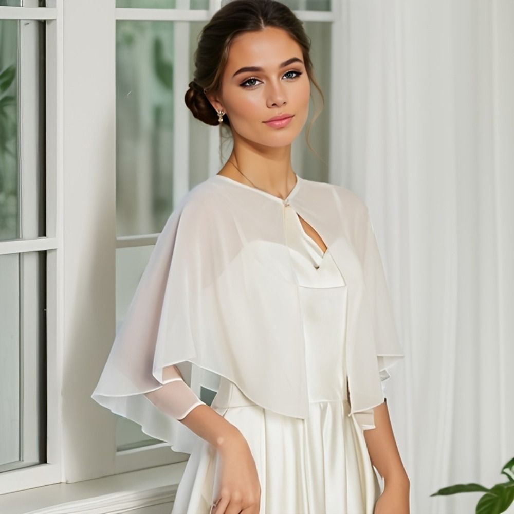 Vintage Sheer Chiffon Capelet  - огляд і ціна Stole Wedding Shawl