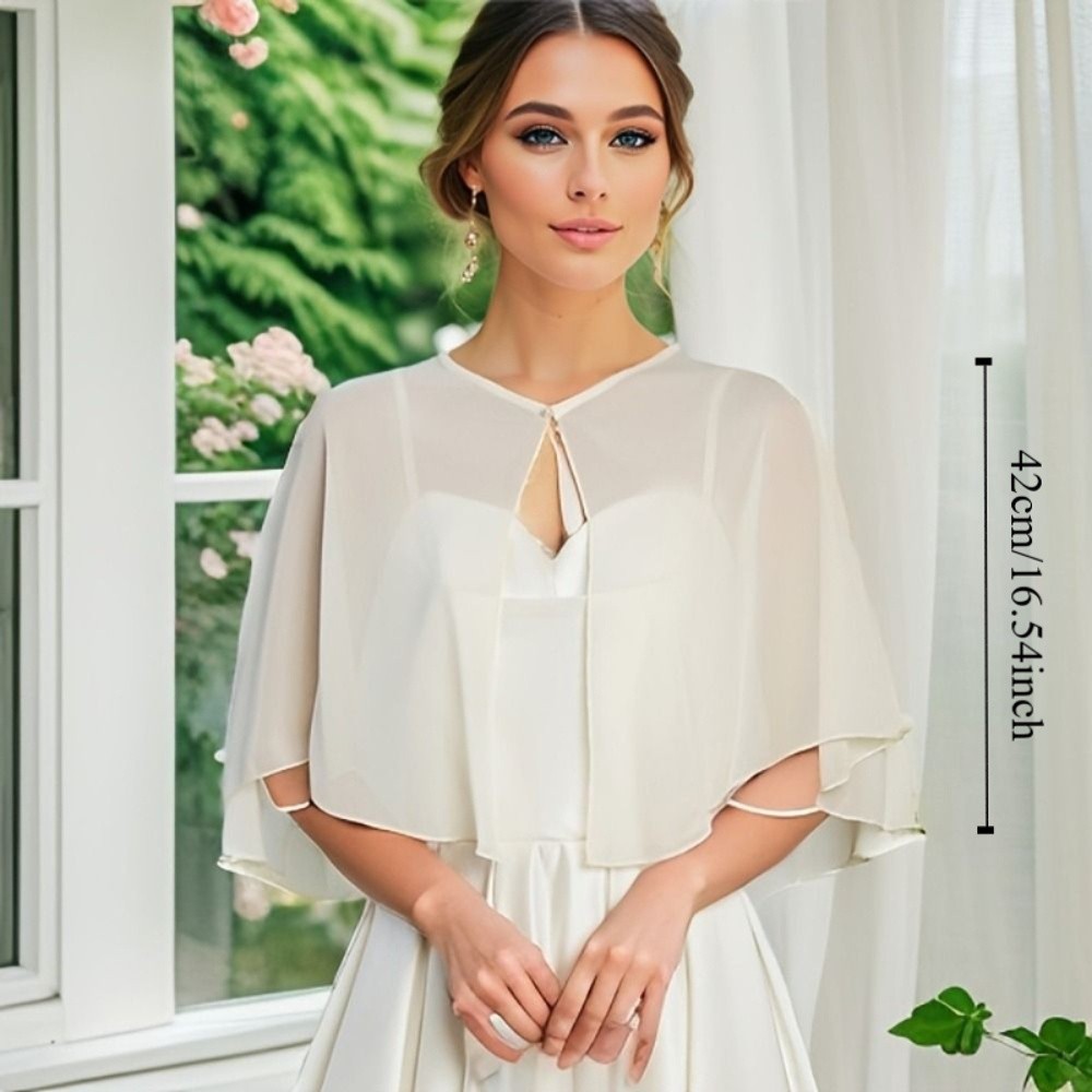 Vintage Sheer Chiffon Capelet  - огляд і ціна Stole Wedding Shawl