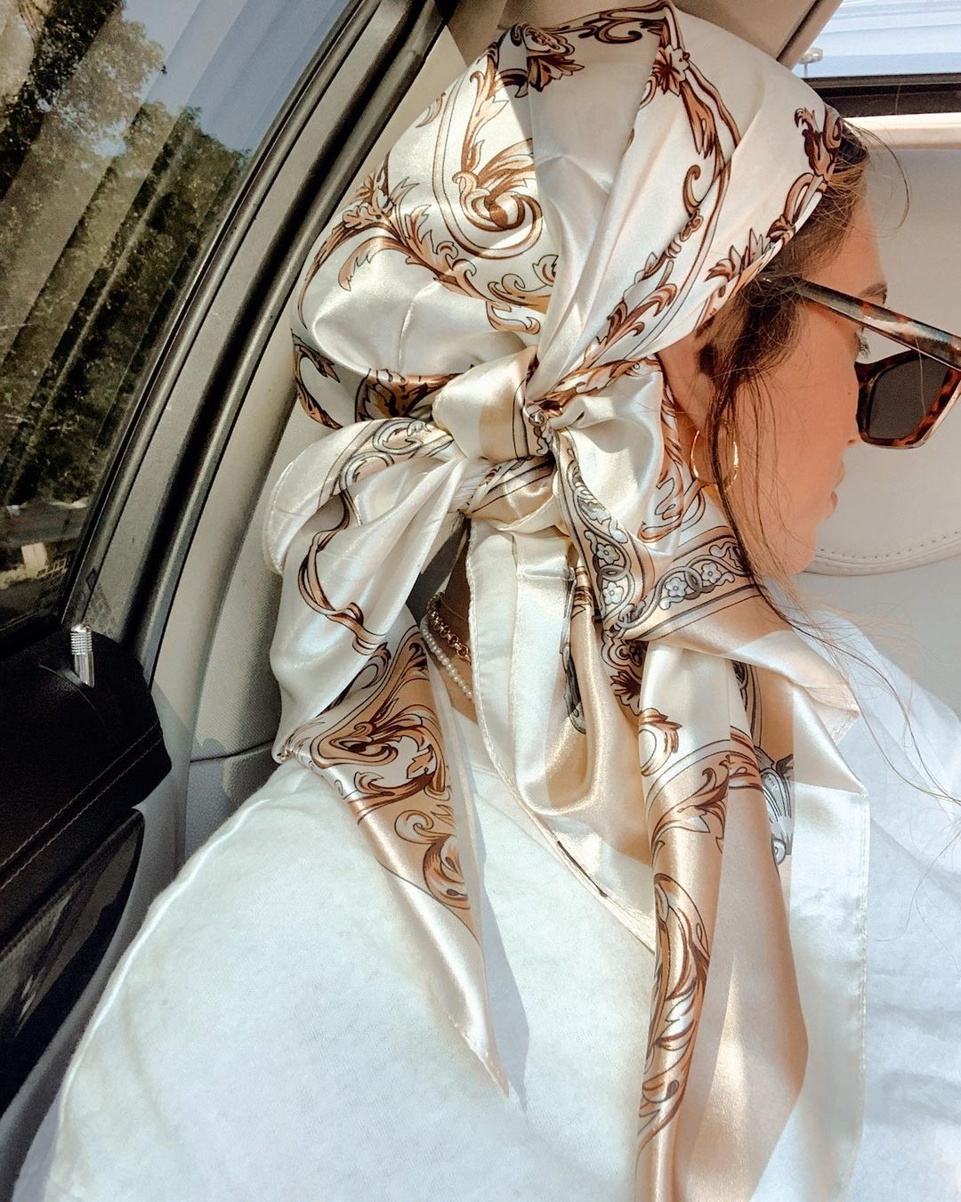 Satin Square Scarf Women Musli - огляд і ціна Face Scarf Mask