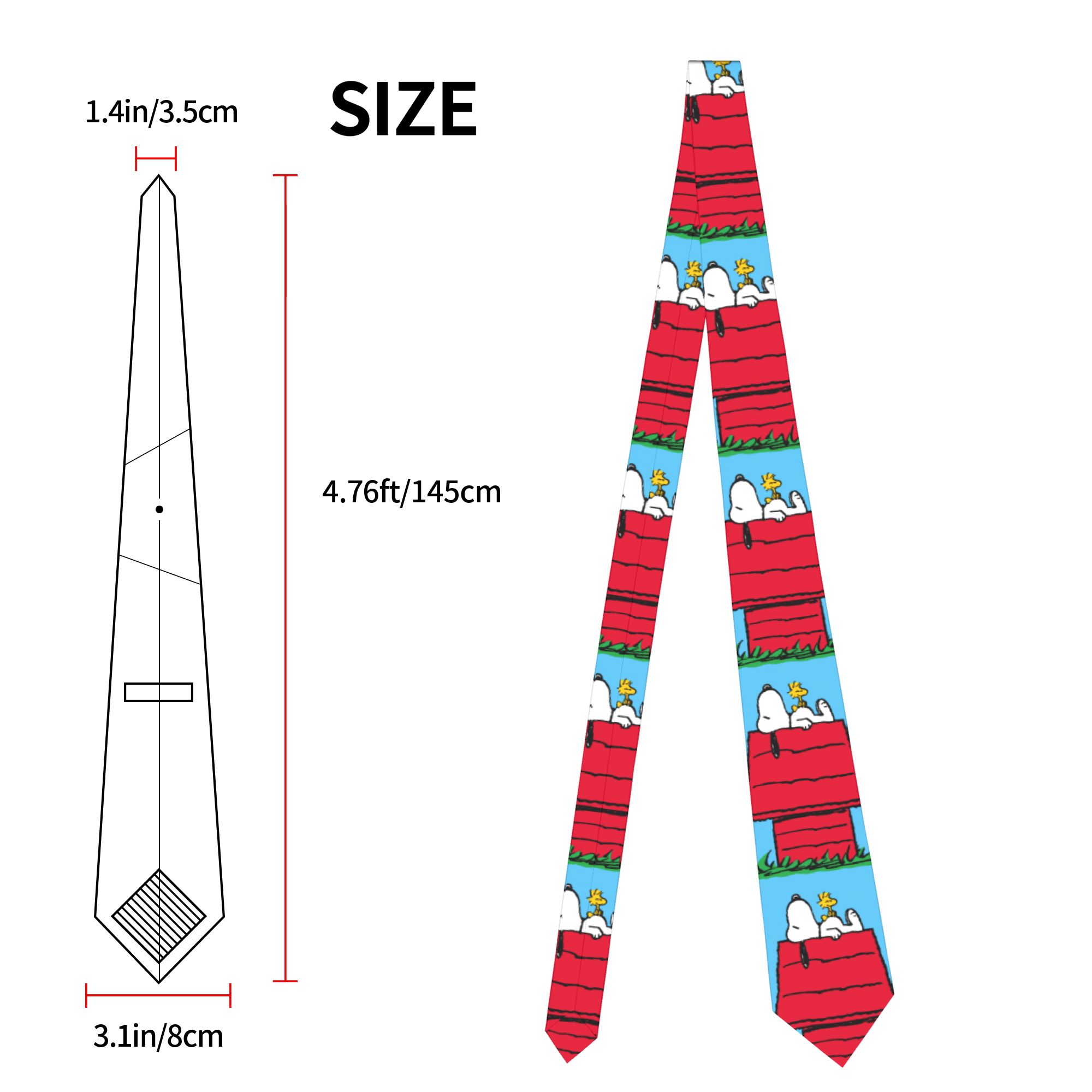 Neckties Snoopy Woodstock Dogh - огляд і ціна Skinny Tie Men