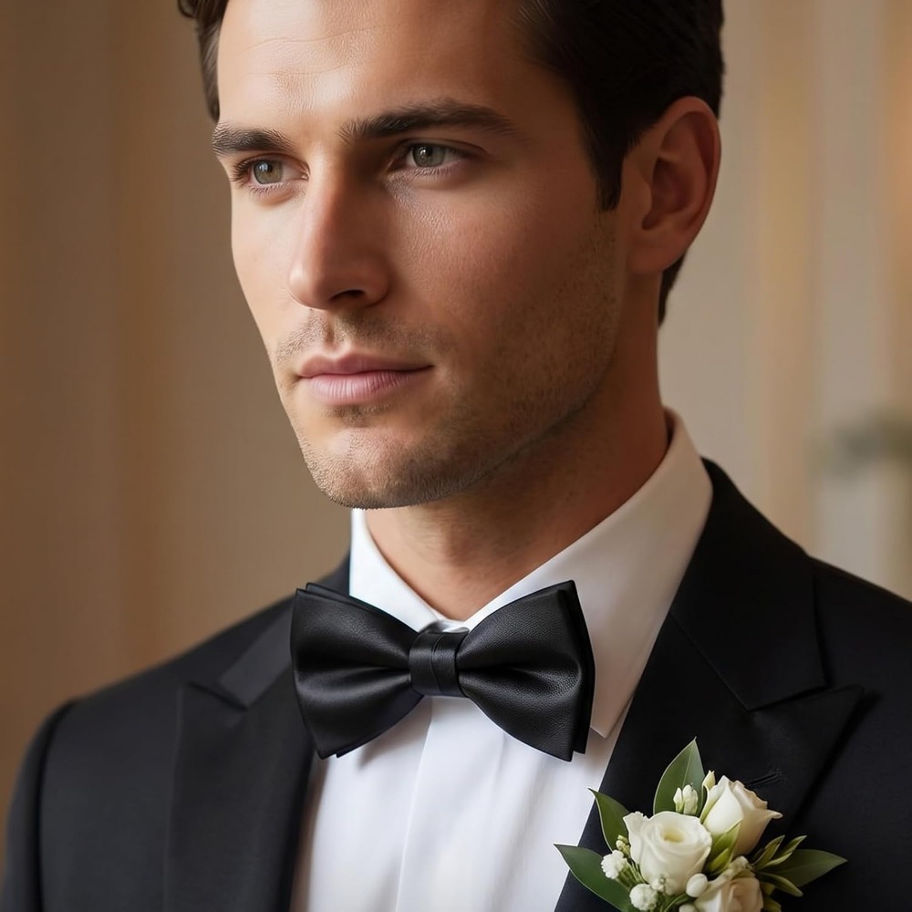 2-Piece Black Bow Ties, Pre-Ti - огляд і ціна Bow Tie Pre Tied