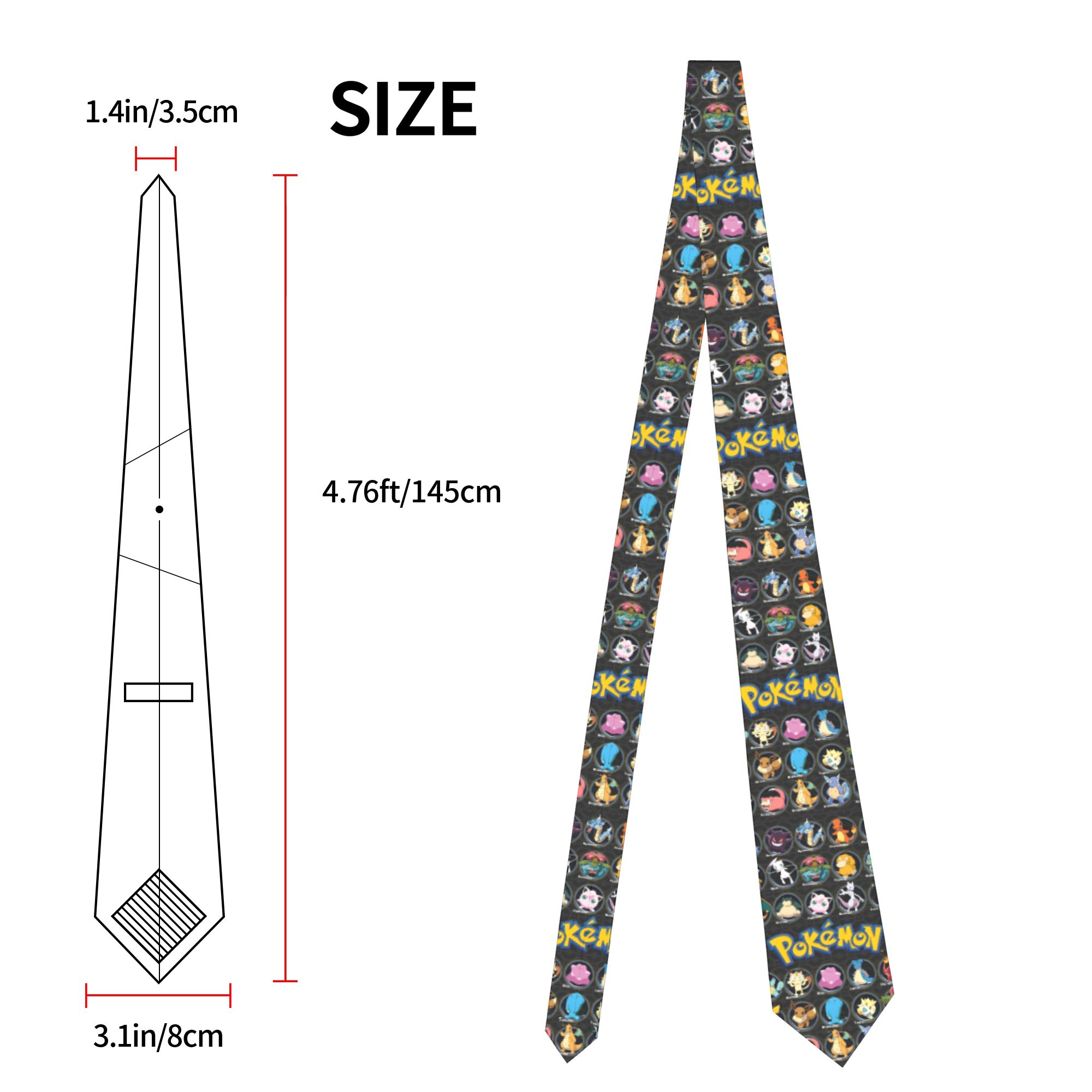 Cartoon Pokemon Characters Nec - огляд і ціна Skinny Tie Men