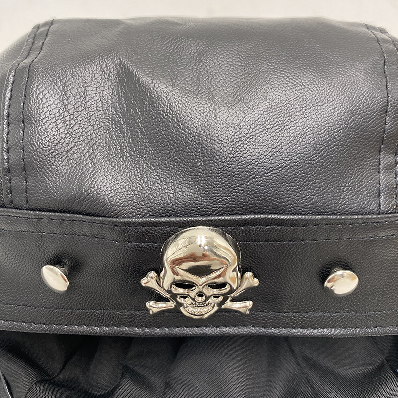 PU Leather Black Biker Adjusta - огляд і ціна Bandana Doo Rag