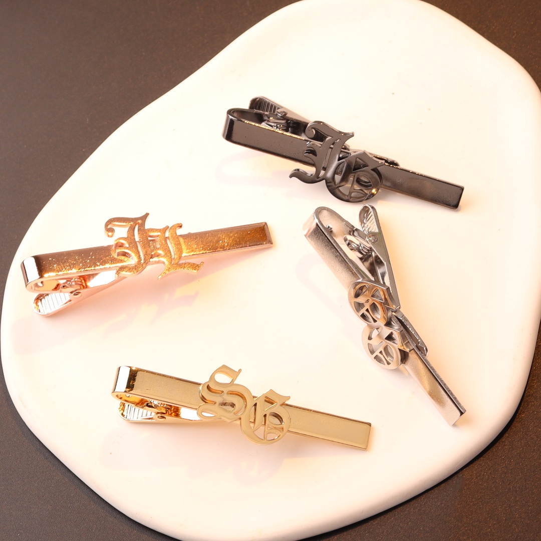 Custom Name Initials Tie Clip  - огляд і ціна Tie Clip Silver