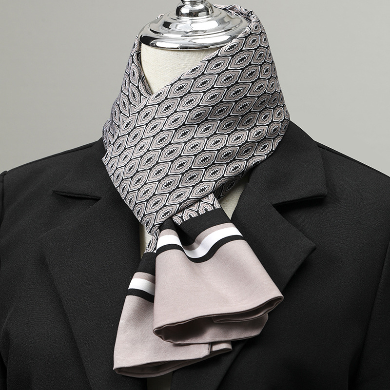 Men's Scarf Imitation Silk Nec - огляд і ціна Ascot Neck Scarf