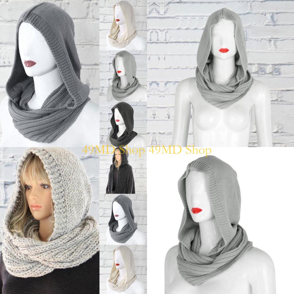 49MD Winter Hat for Women Hood - огляд і ціна Infinity Scarf Knit