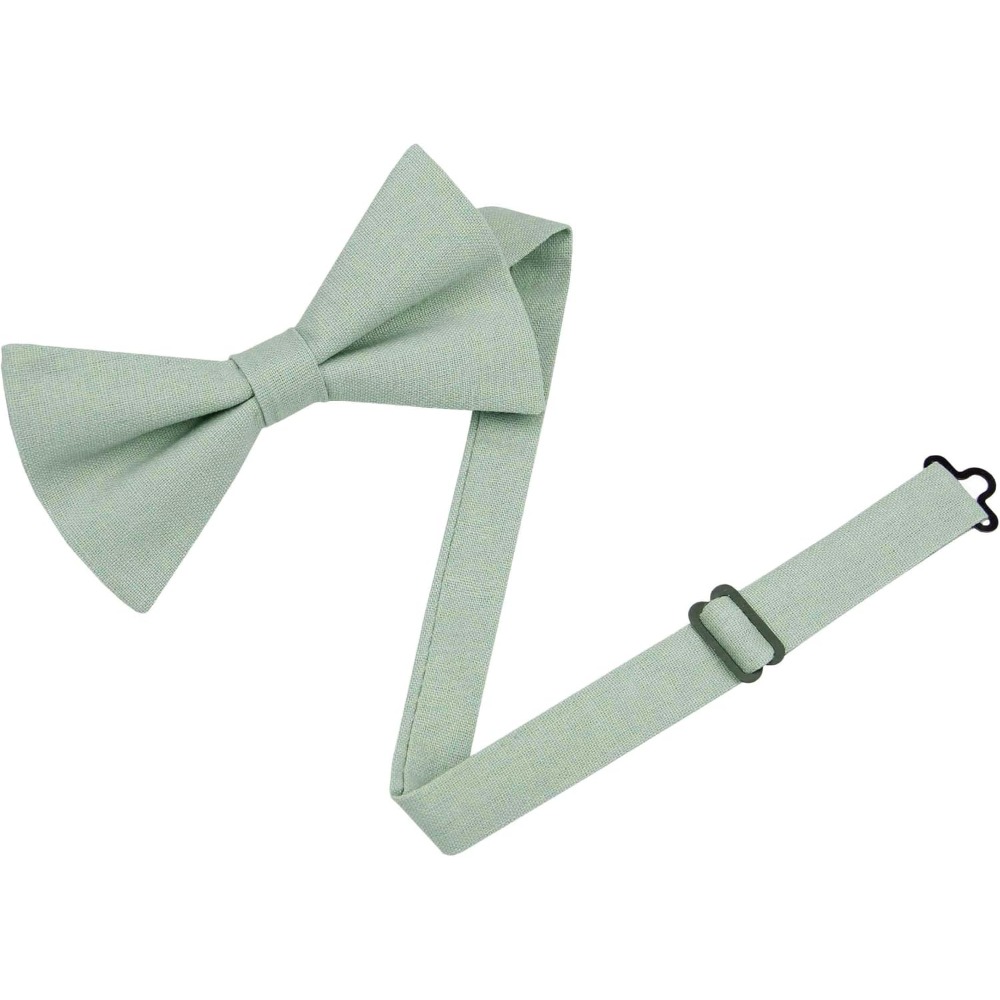 Linen Cotton Bowties - Solid P - огляд і ціна Bow Tie Pre Tied