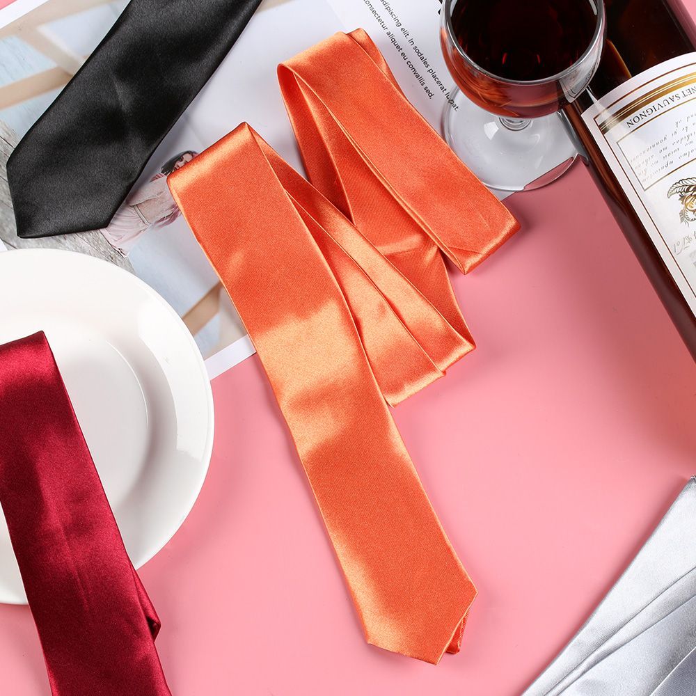 Slim Skinny Solid Neck Necktie - огляд і ціна Skinny Tie Men