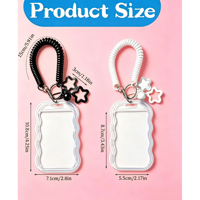 insUnique wavy edge ID card ho - огляд і ціна Lanyard Badge Holder