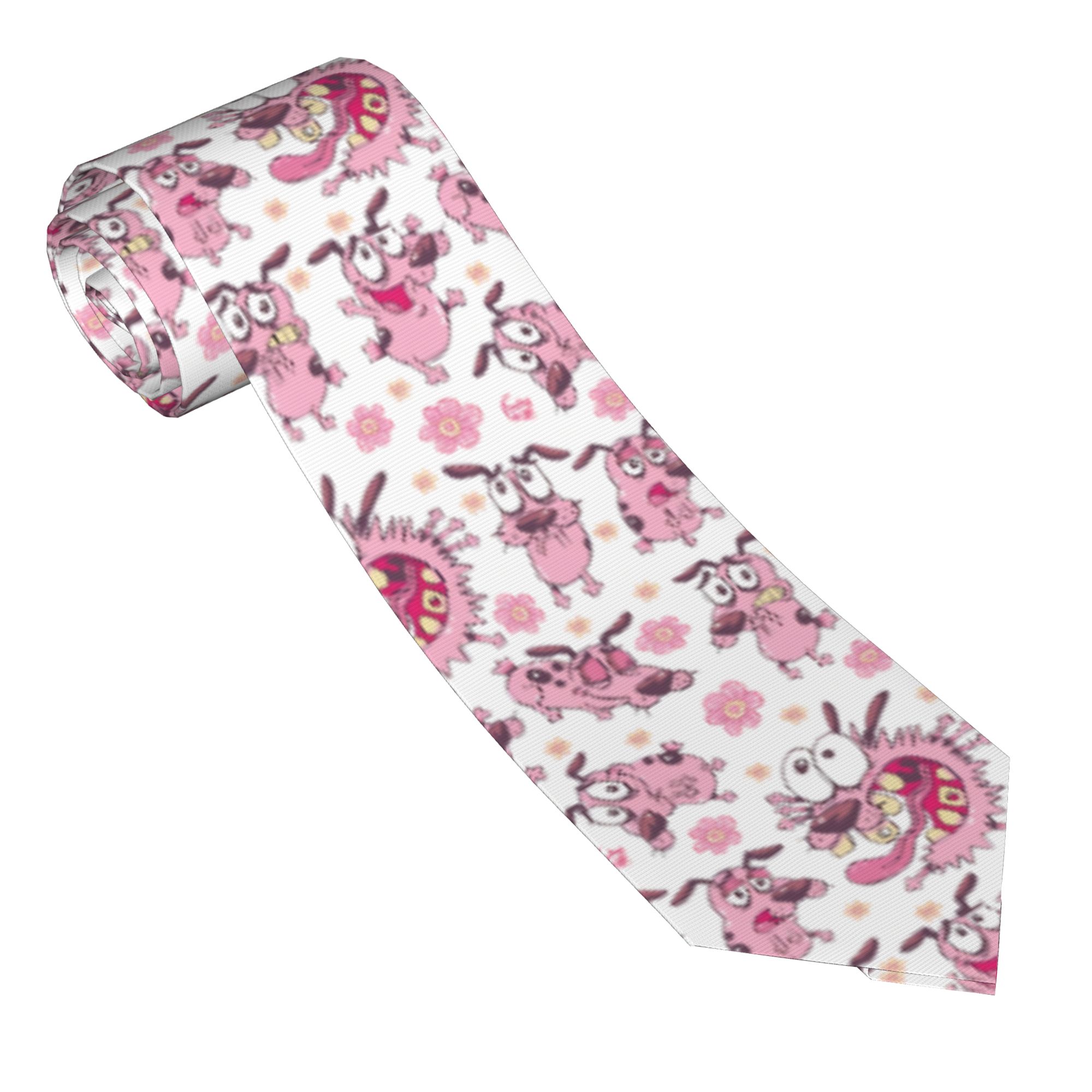 Neckties Cowardlys Dog Pink Fl - огляд і ціна Skinny Tie Men