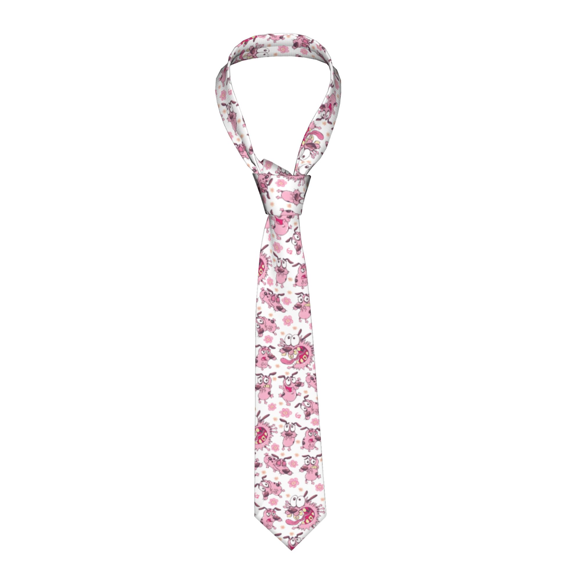 Neckties Cowardlys Dog Pink Fl - огляд і ціна Skinny Tie Men