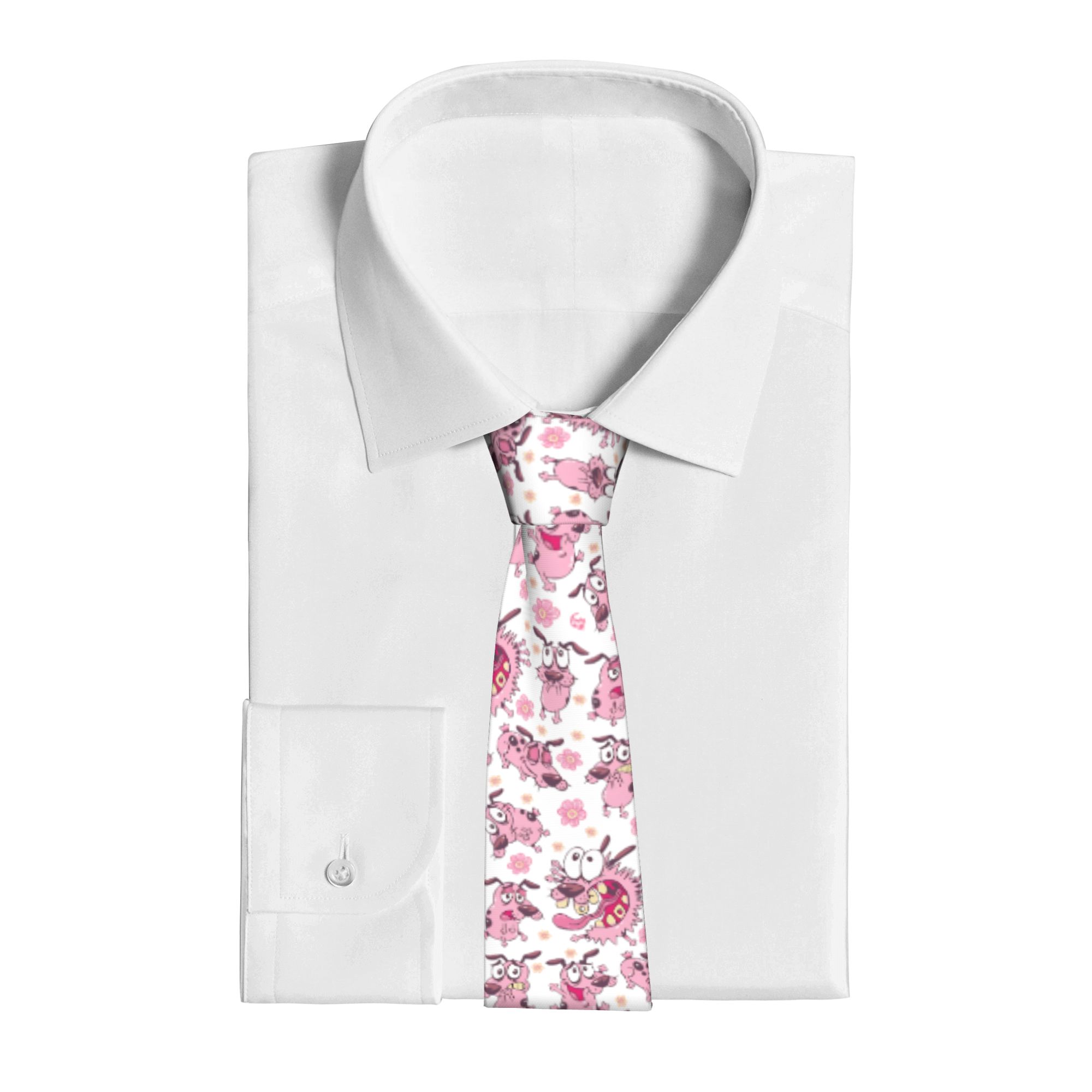 Neckties Cowardlys Dog Pink Fl - огляд і ціна Skinny Tie Men