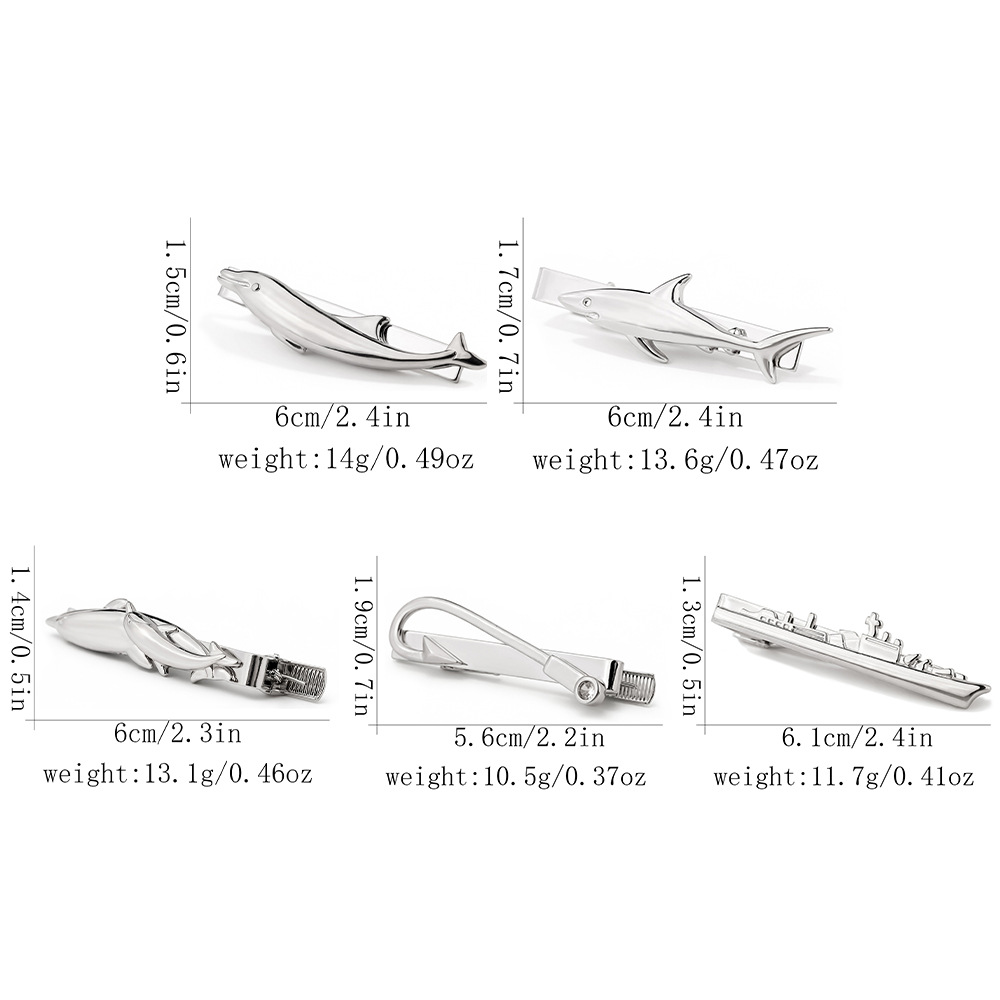 Creative Marine Animal Tie Cli - огляд і ціна Tie Clip Silver