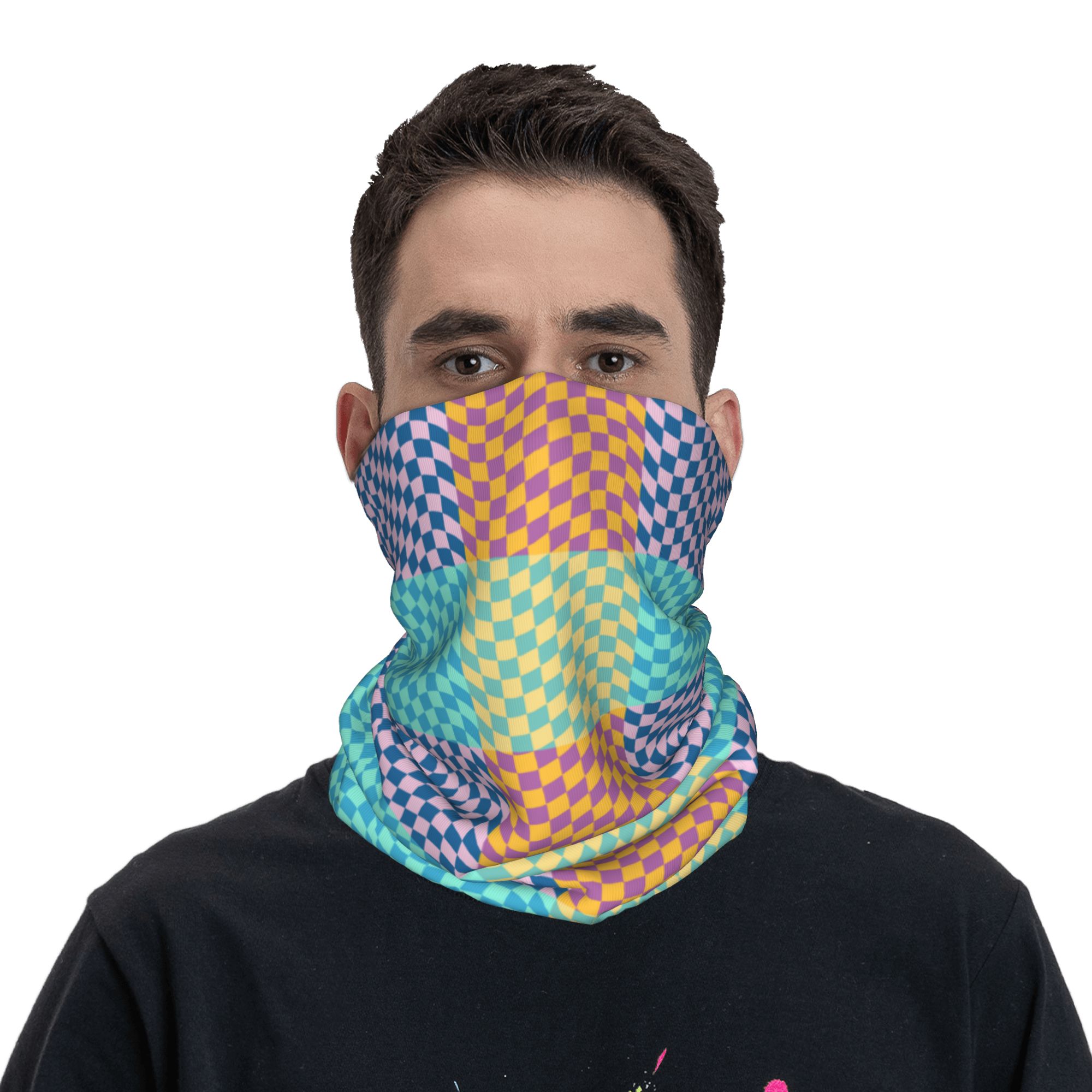 Custom Colored Checkered Banda - огляд і ціна Neck Warmer Tube